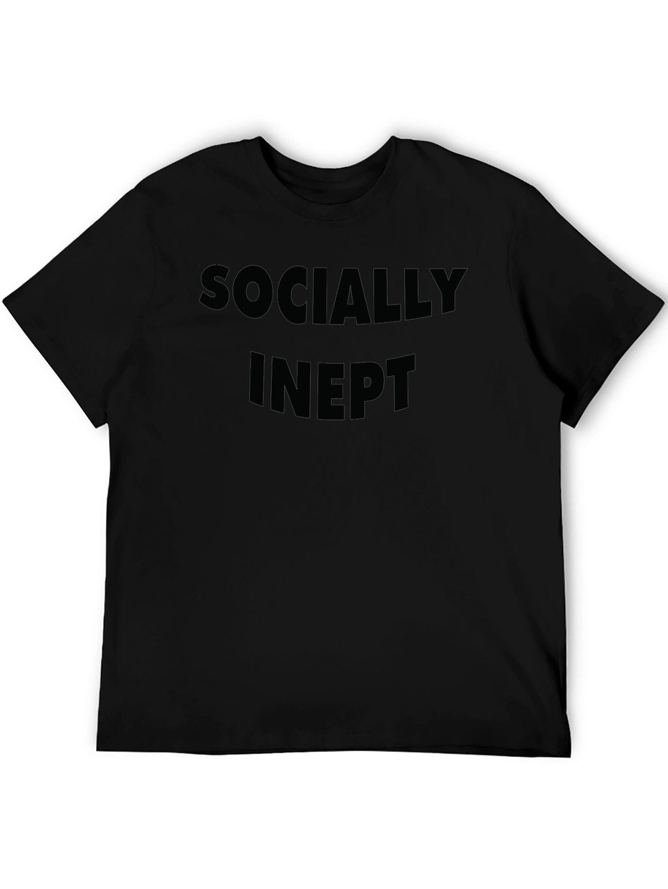 Socially Inept Graphic Tee - Mens Black T-Shirt