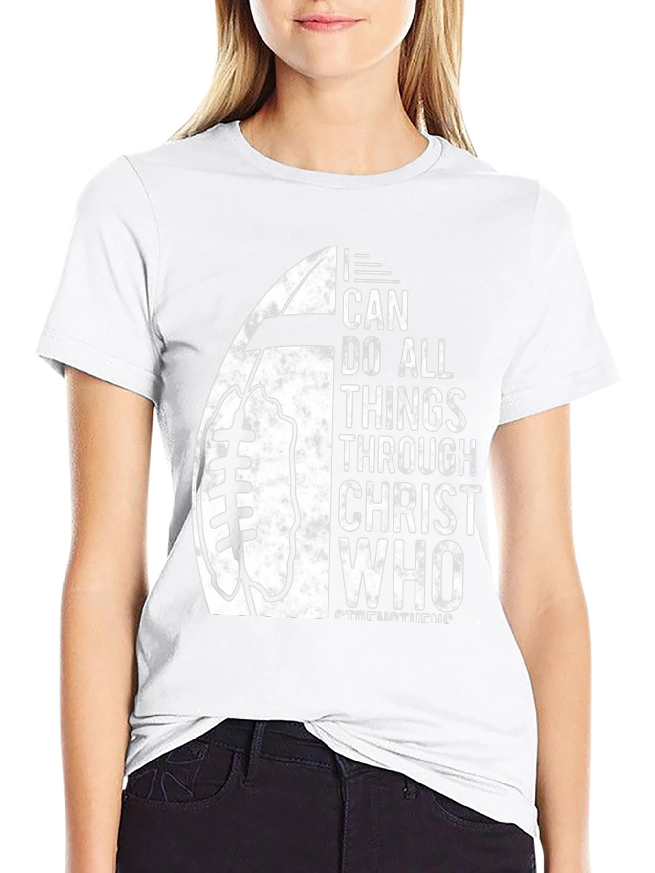 I Can Do All Things Christian Football T-Shirt