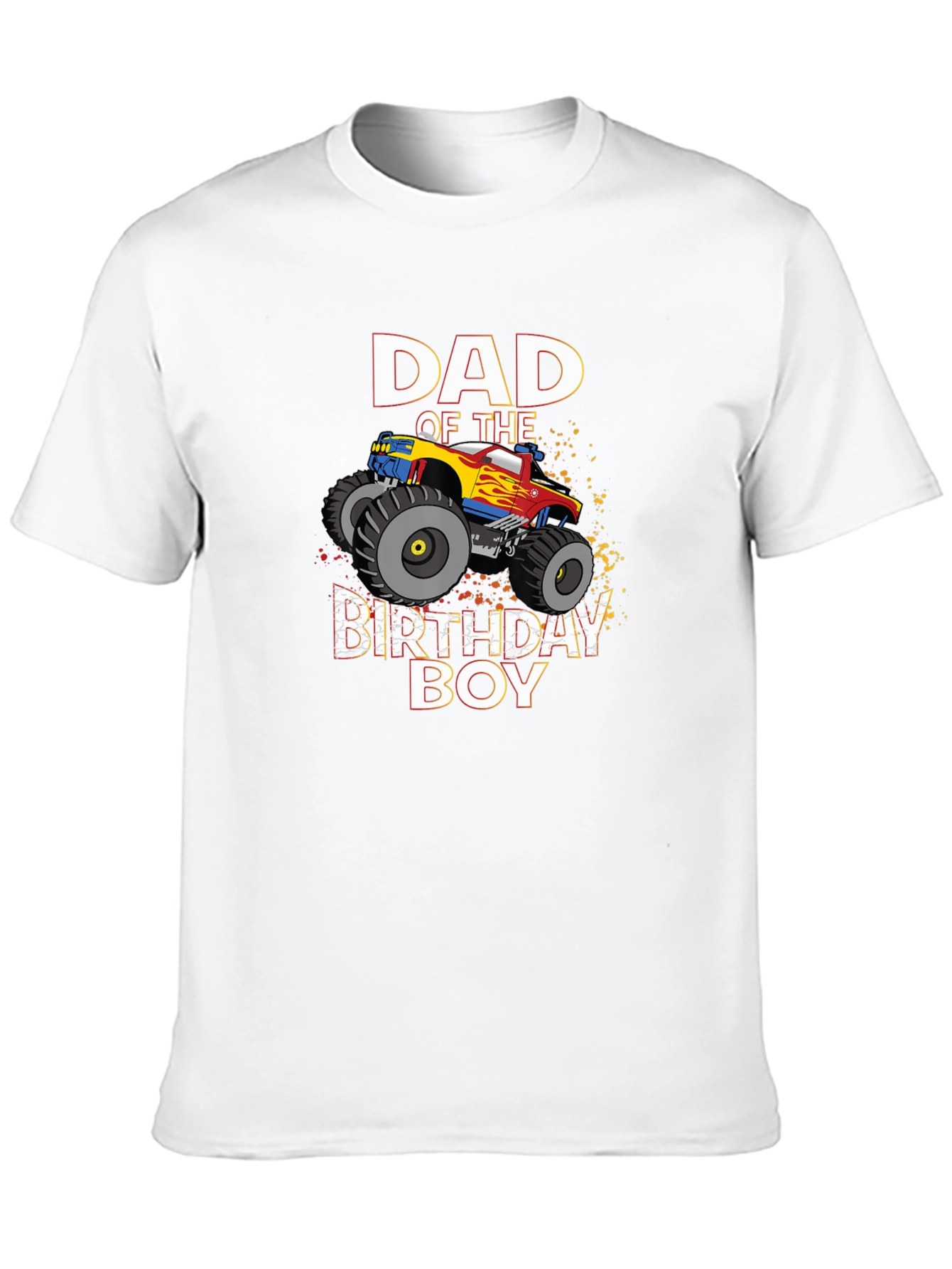 Dad of the Birthday Boy Monster Truck Graphic Tee