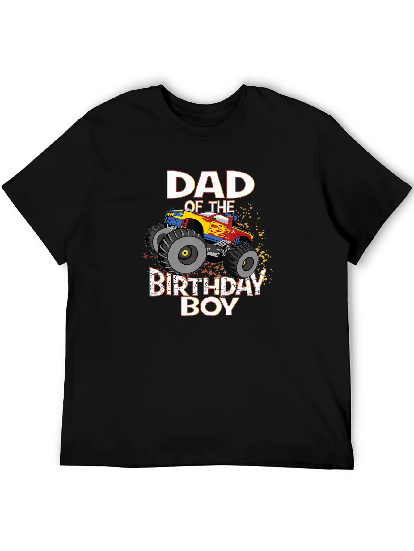 Dad of the Birthday Boy Monster Truck Graphic Tee