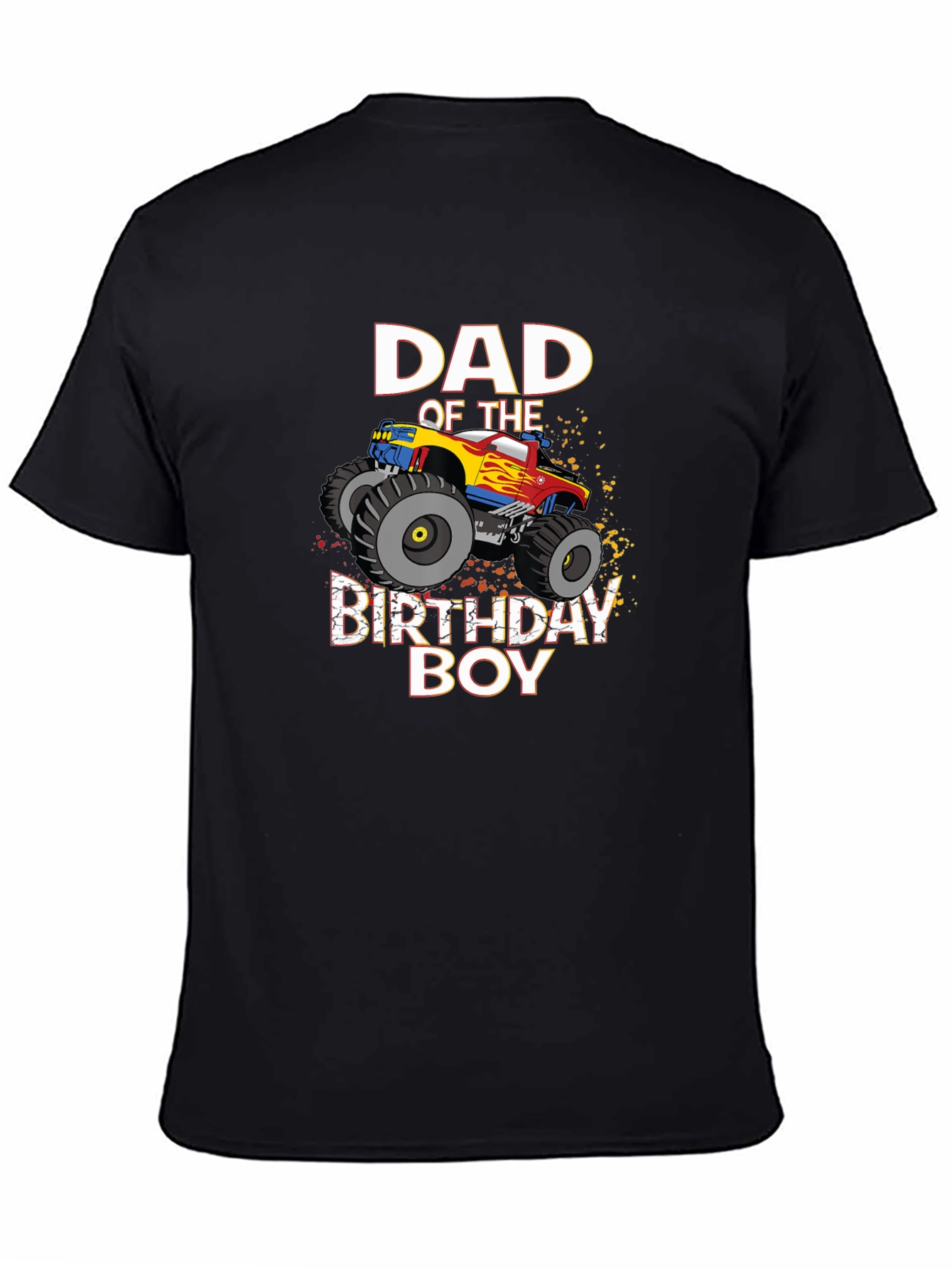 Dad of the Birthday Boy Monster Truck Graphic Tee
