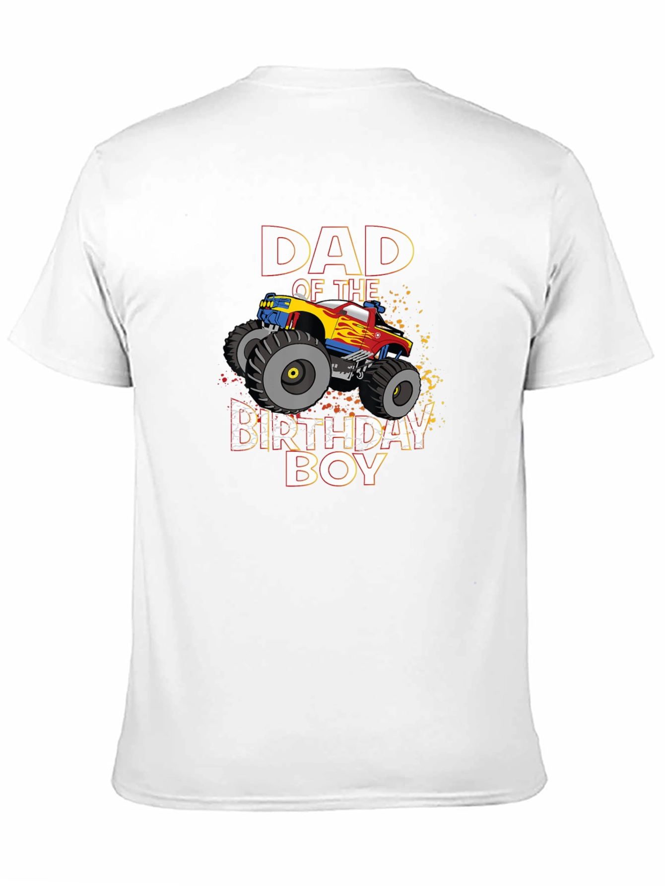 Dad of the Birthday Boy Monster Truck Graphic Tee