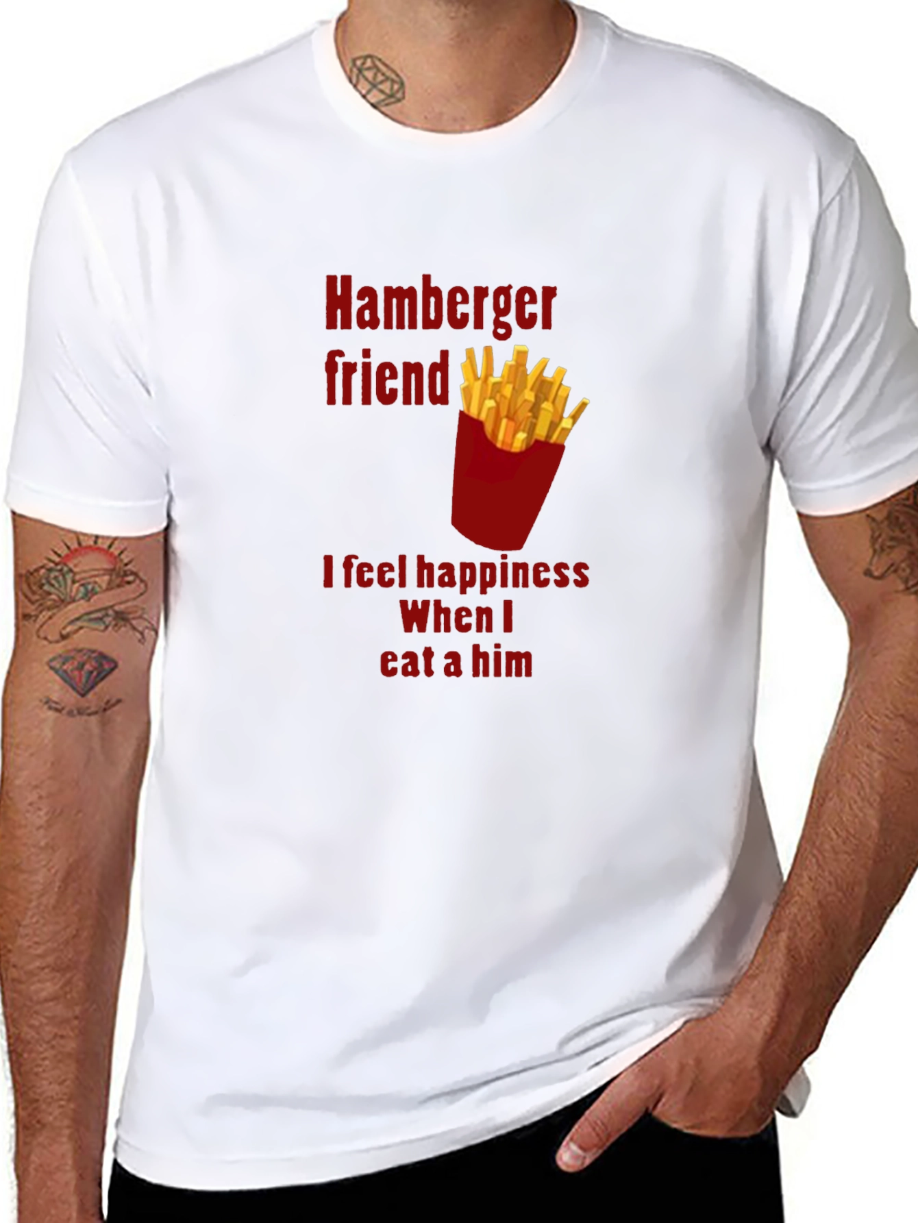 Hamburger Friend Tee - Funny Foodie T-Shirt