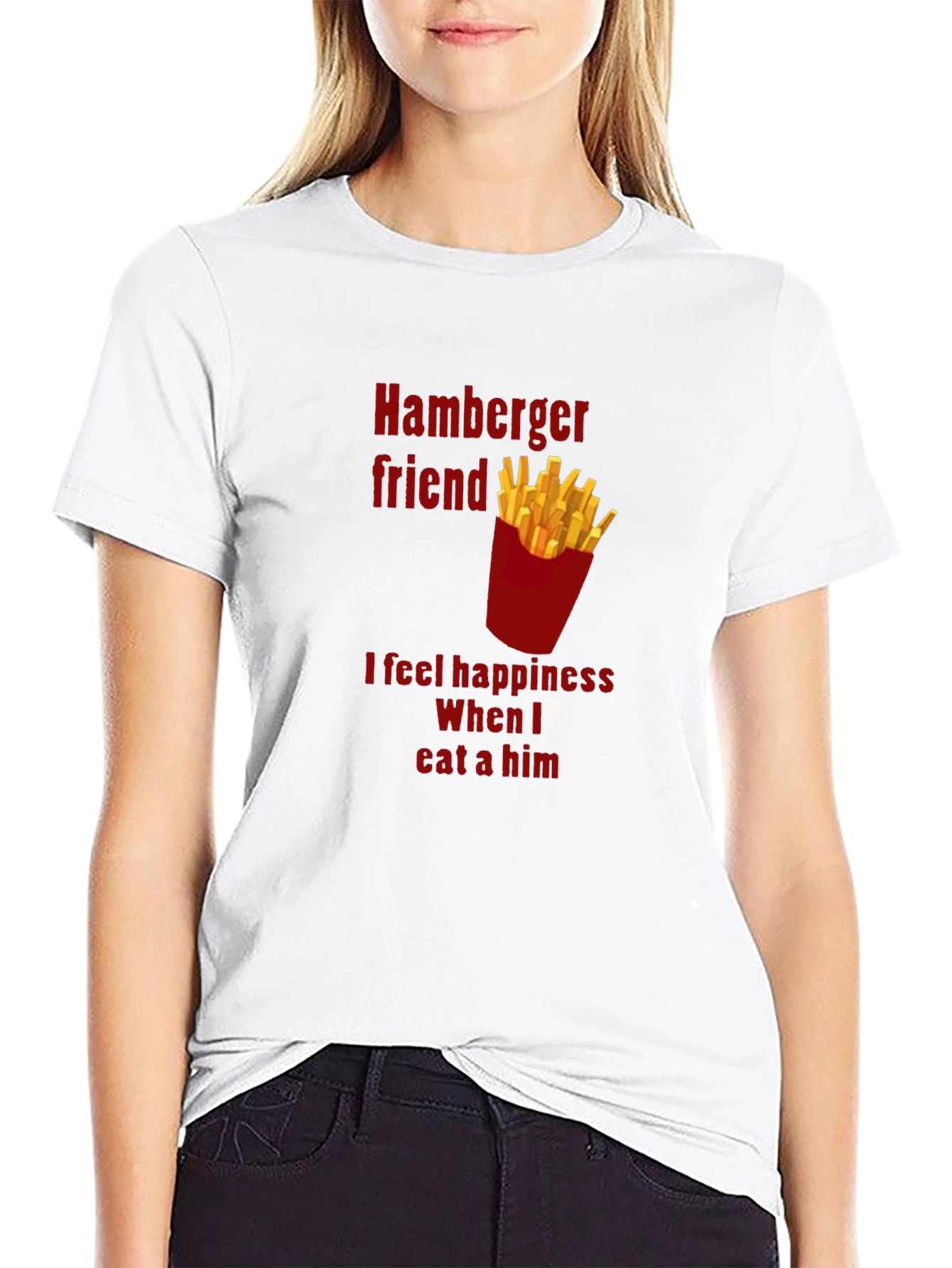 Hamburger Friend Tee - Funny Foodie T-Shirt