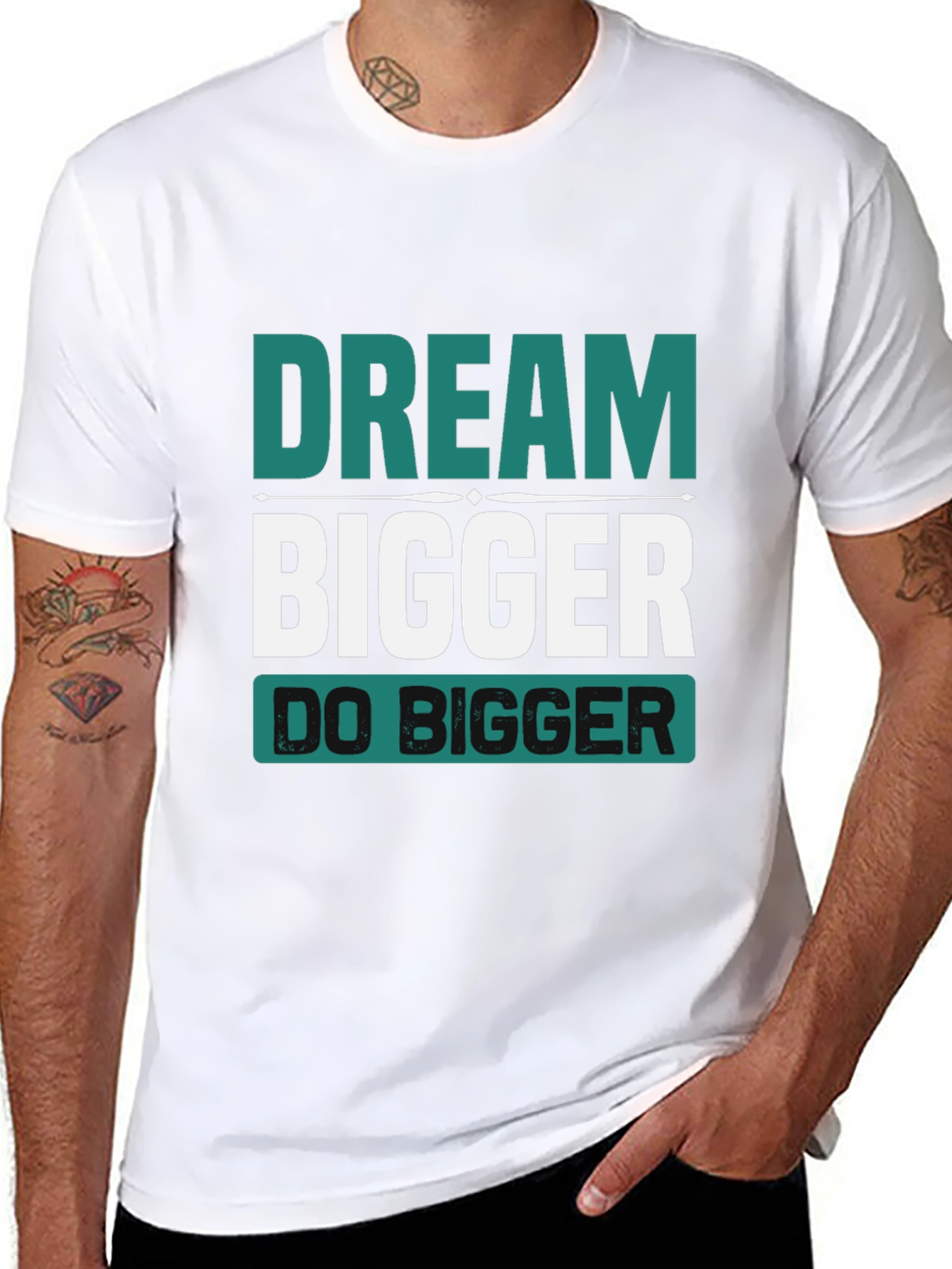 Dream Bigger Graphic Tee - Motivational Shirt