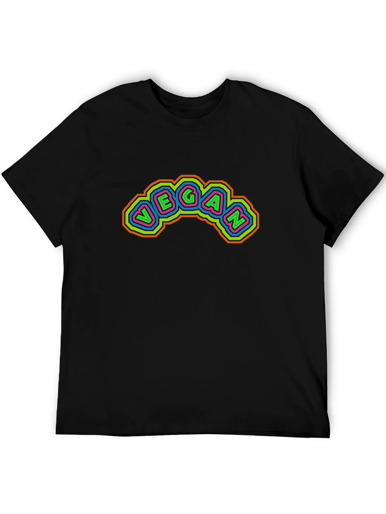 Vegan Neon Style Graphic T-Shirt