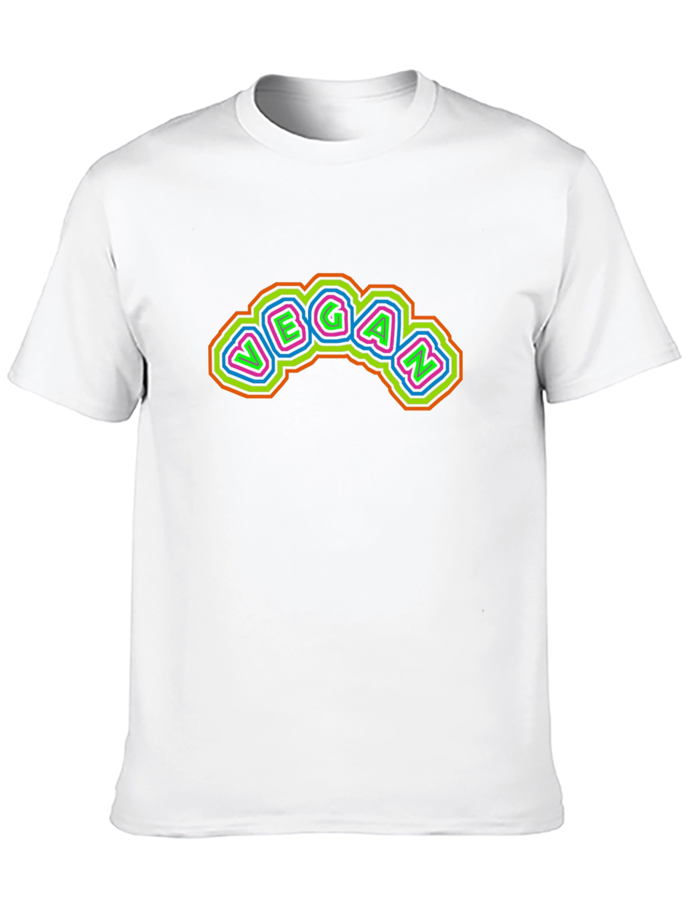 Vegan Neon Style Graphic T-Shirt