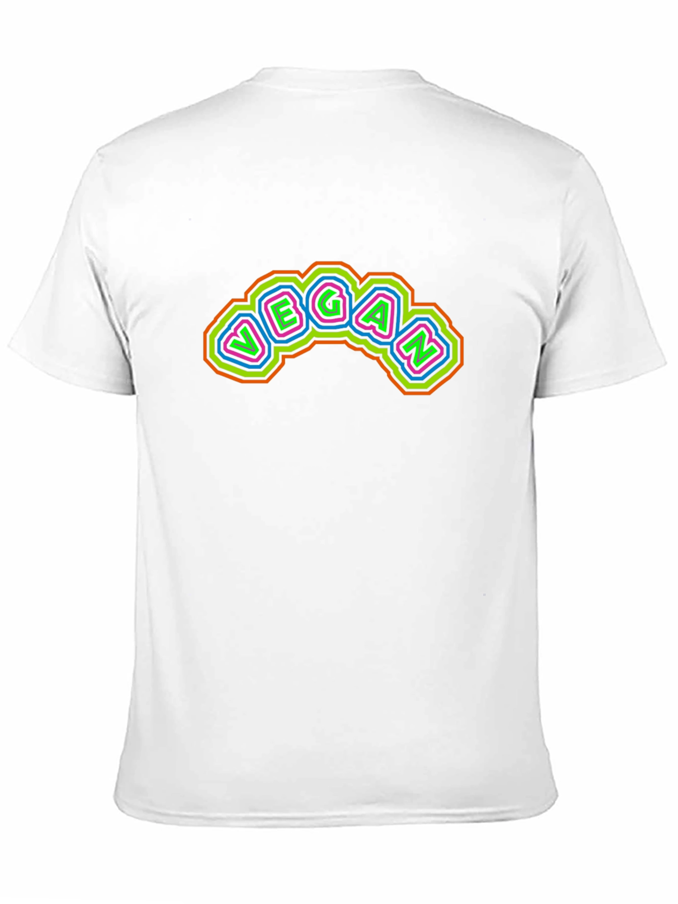 Vegan Neon Style Graphic T-Shirt