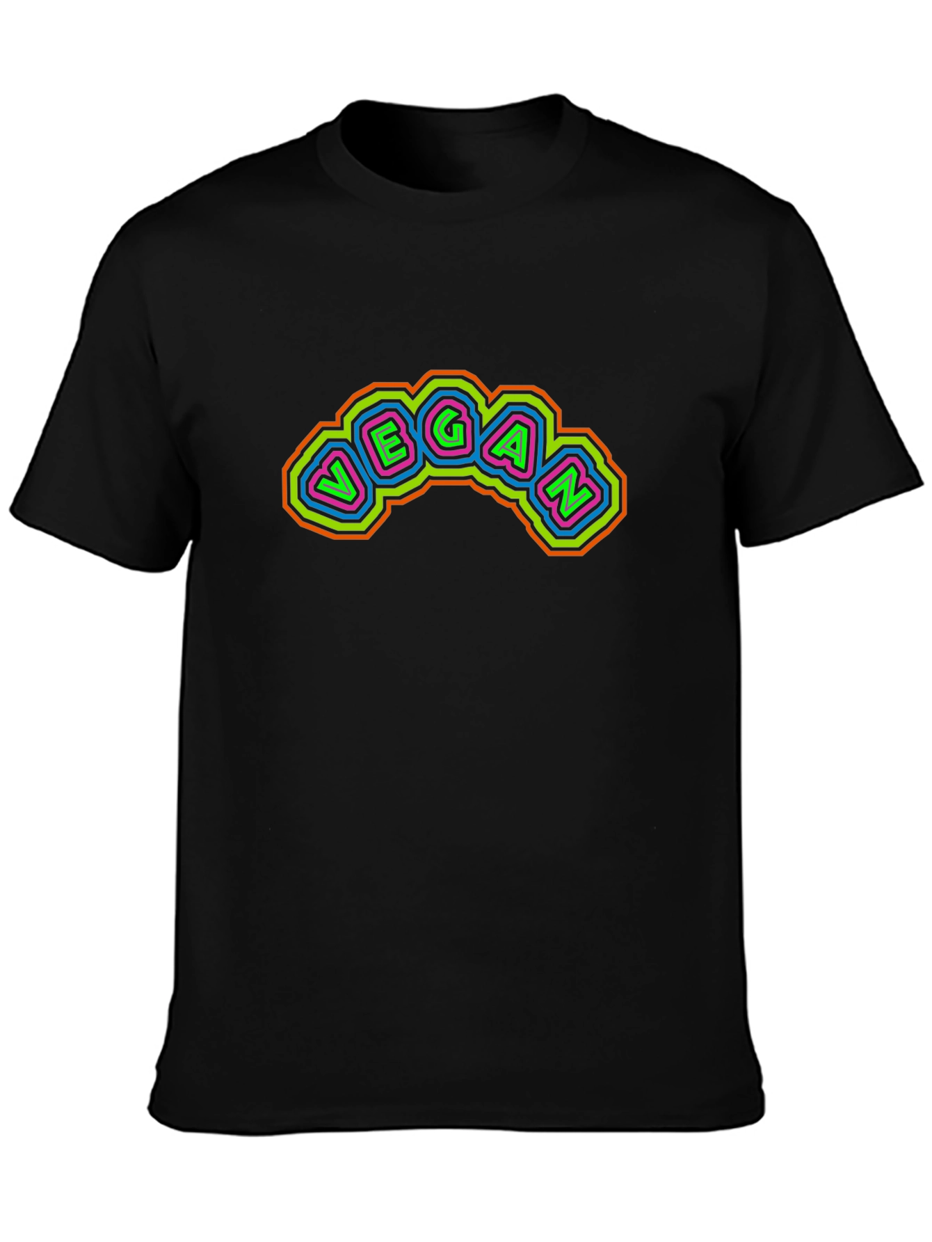 Vegan Neon Style Graphic T-Shirt
