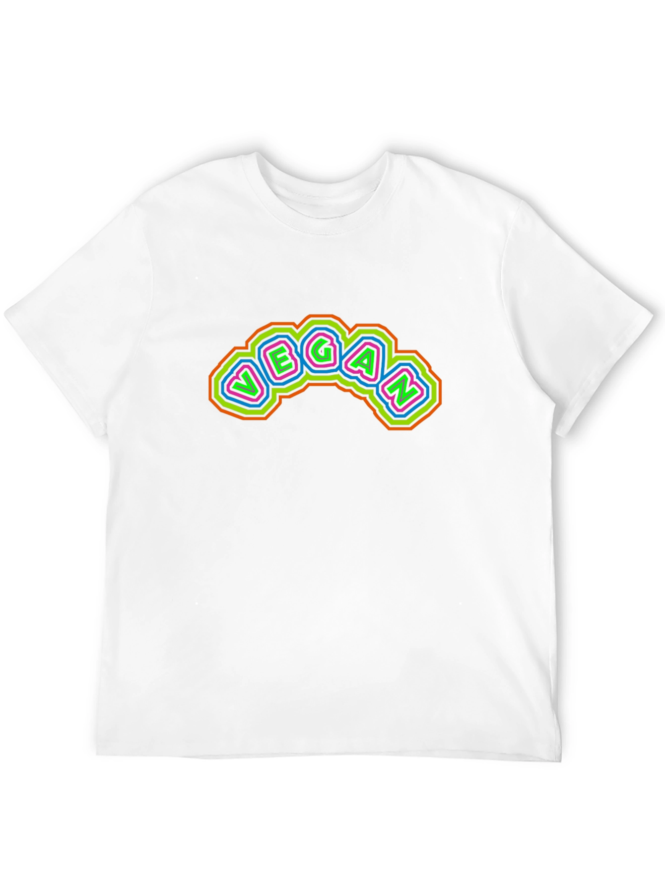 Vegan Neon Style Graphic T-Shirt