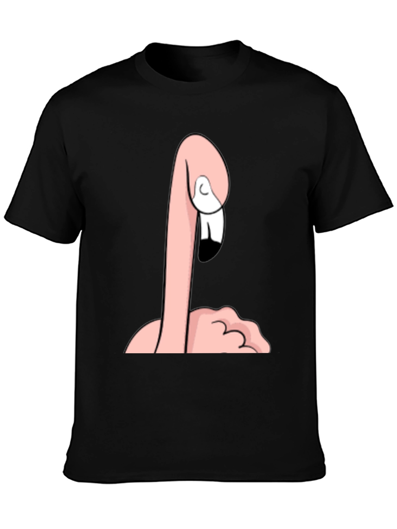 Funny Flamingo Graphic Tee - Quirky Black T-Shirt