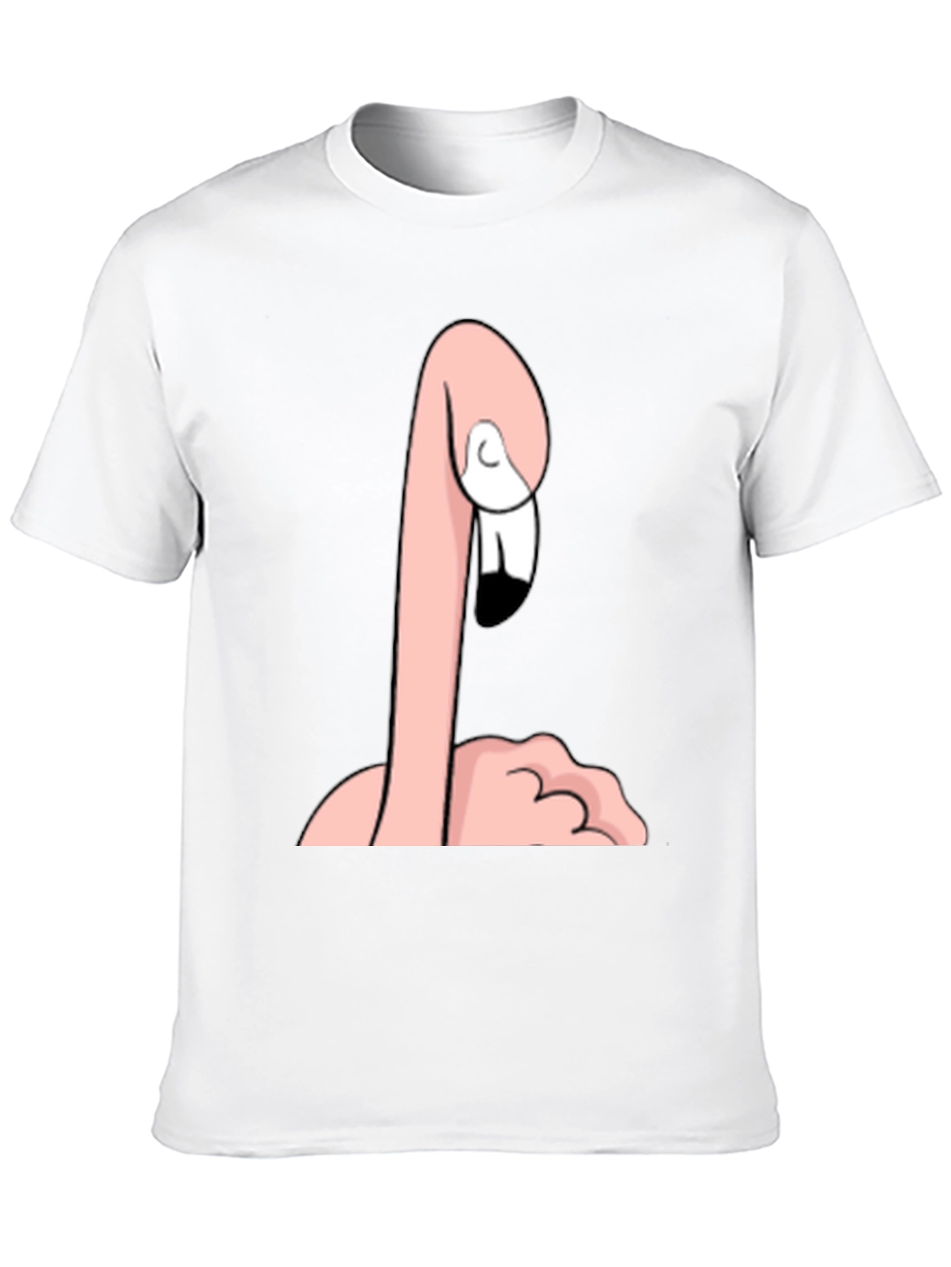 Funny Flamingo Graphic Tee - Quirky Black T-Shirt