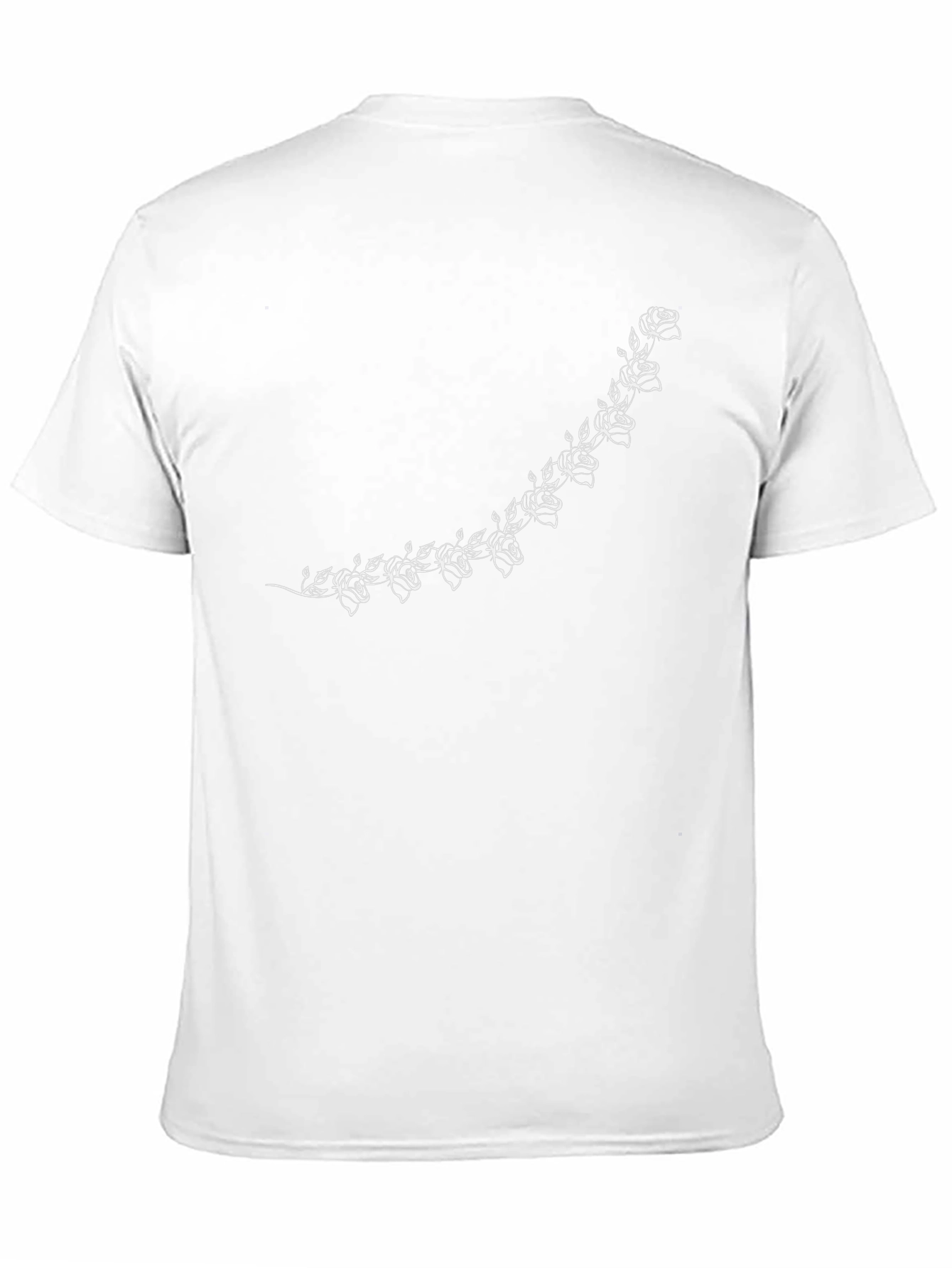 Floral Vine Graphic Black T-Shirt