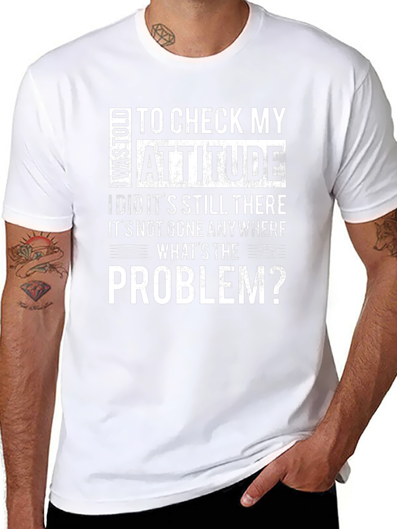 Attitude Check T-Shirt - Humorous Statement Tee
