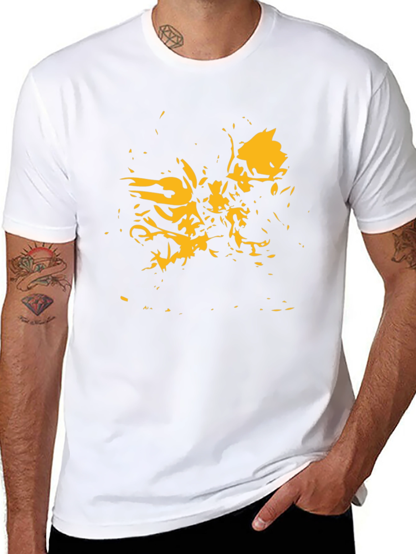 Abstract Graphic Tee - Modern Black T-Shirt