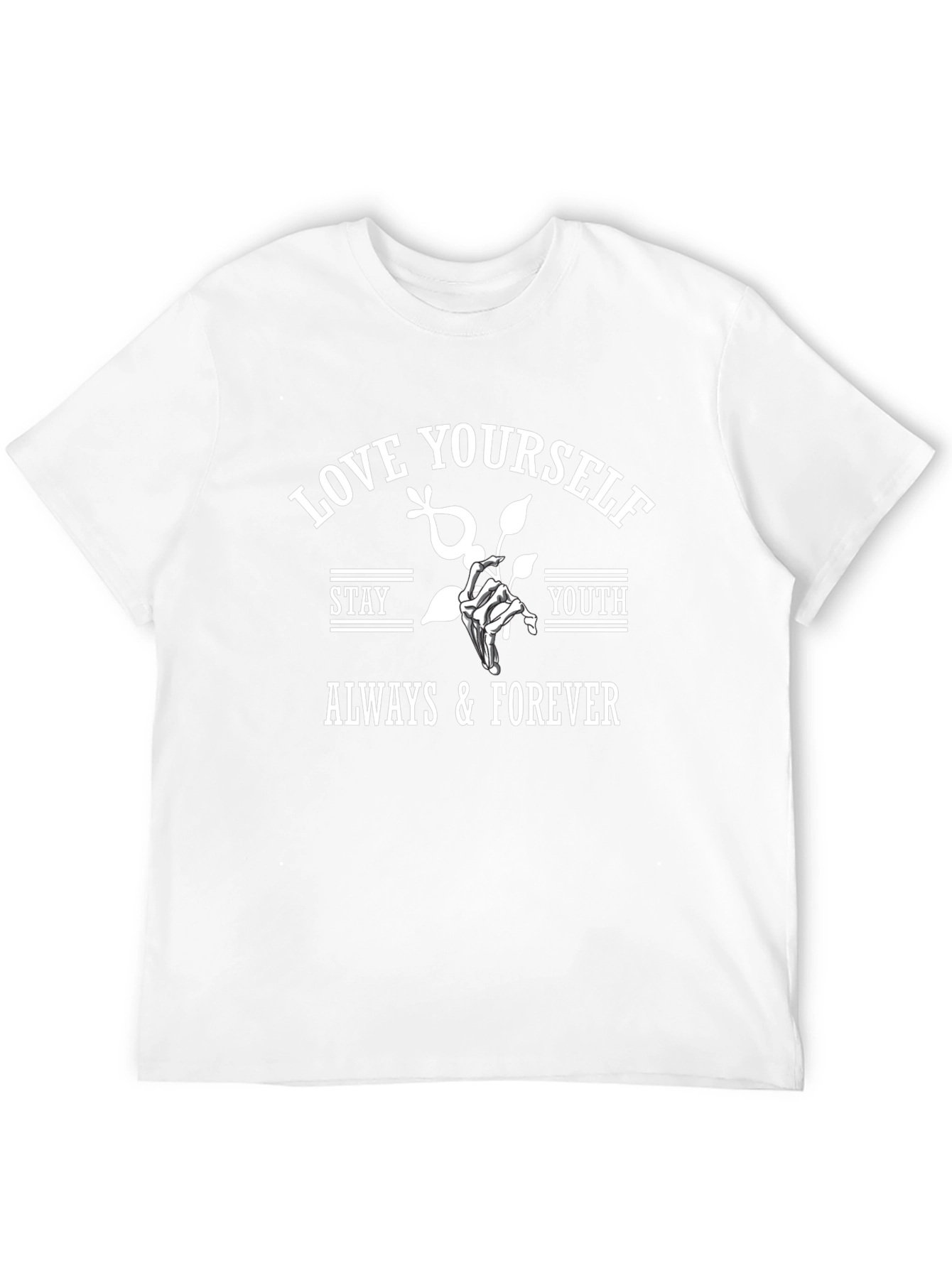 Love Yourself Graphic Print Black T-Shirt