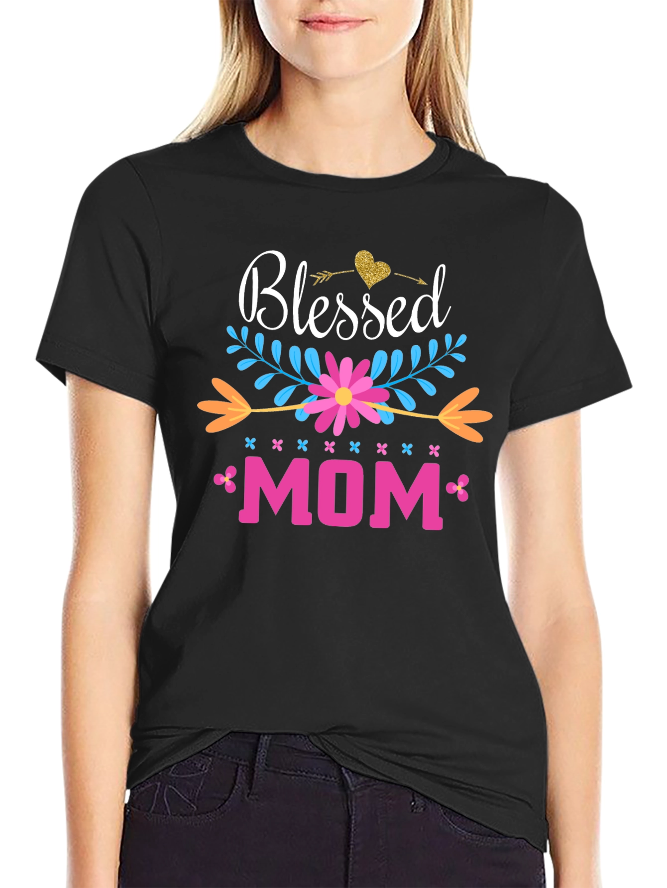 Blessed Mom Graphic Tee - Perfect Mothers Day Gift!