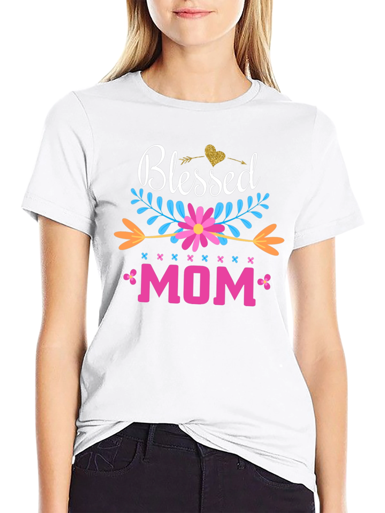 Blessed Mom Graphic Tee - Perfect Mothers Day Gift!