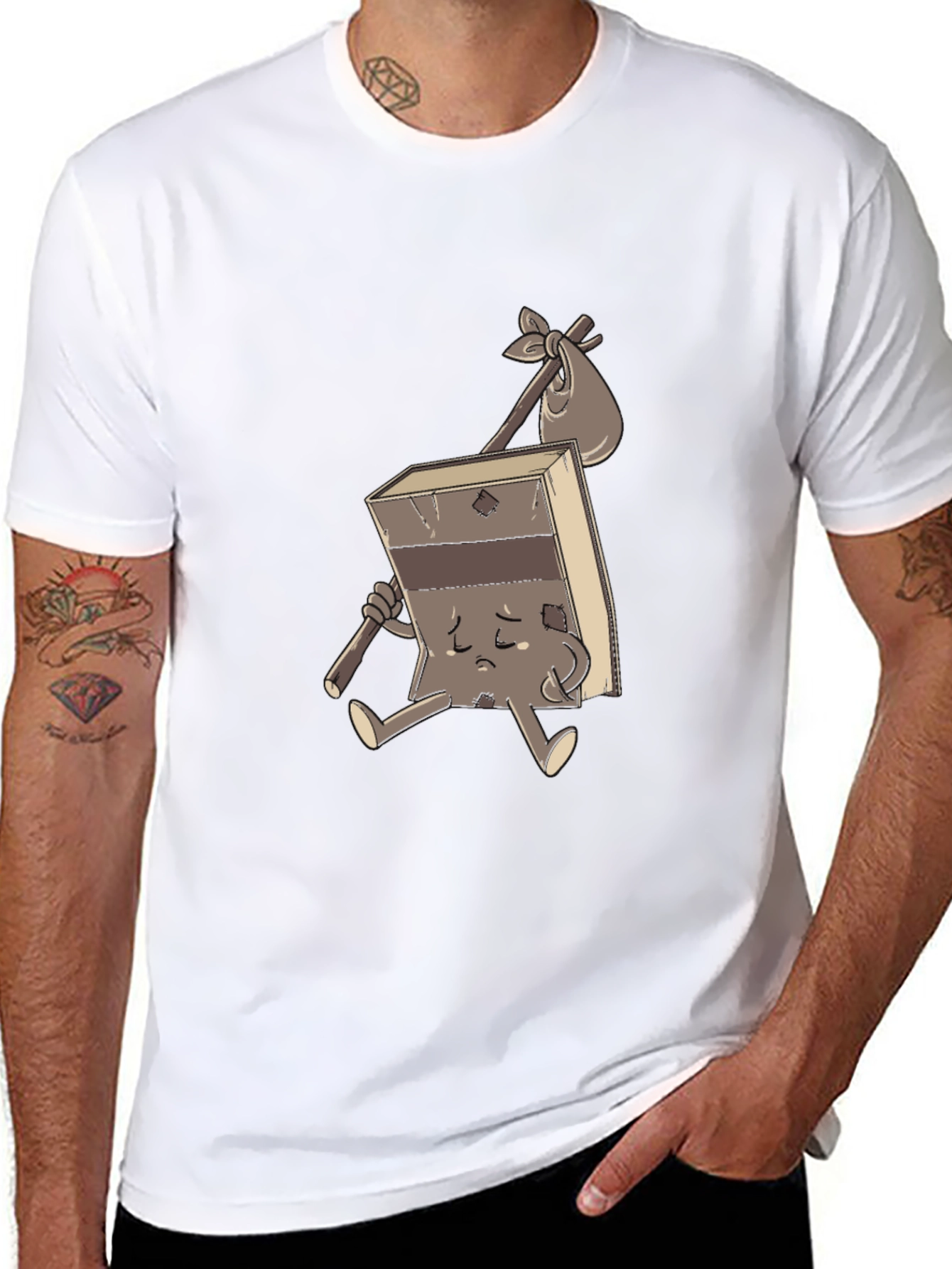 Sad Brownie Cartoon T-Shirt