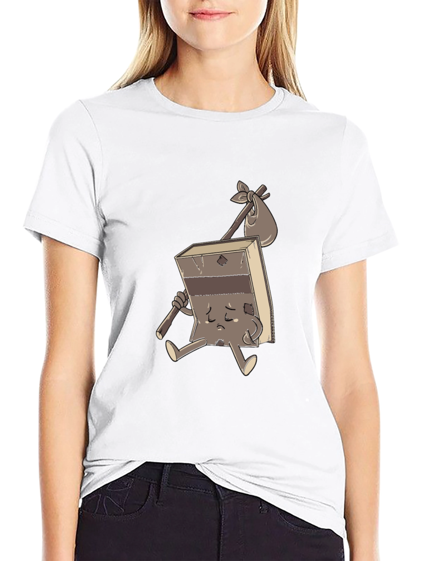 Sad Brownie Cartoon T-Shirt