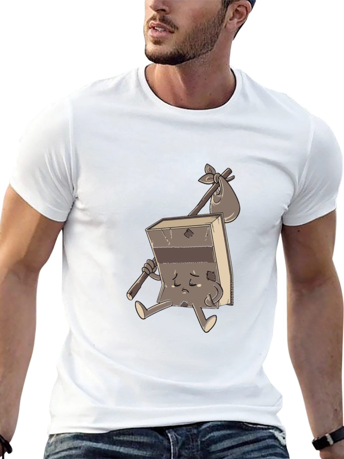 Sad Brownie Cartoon T-Shirt