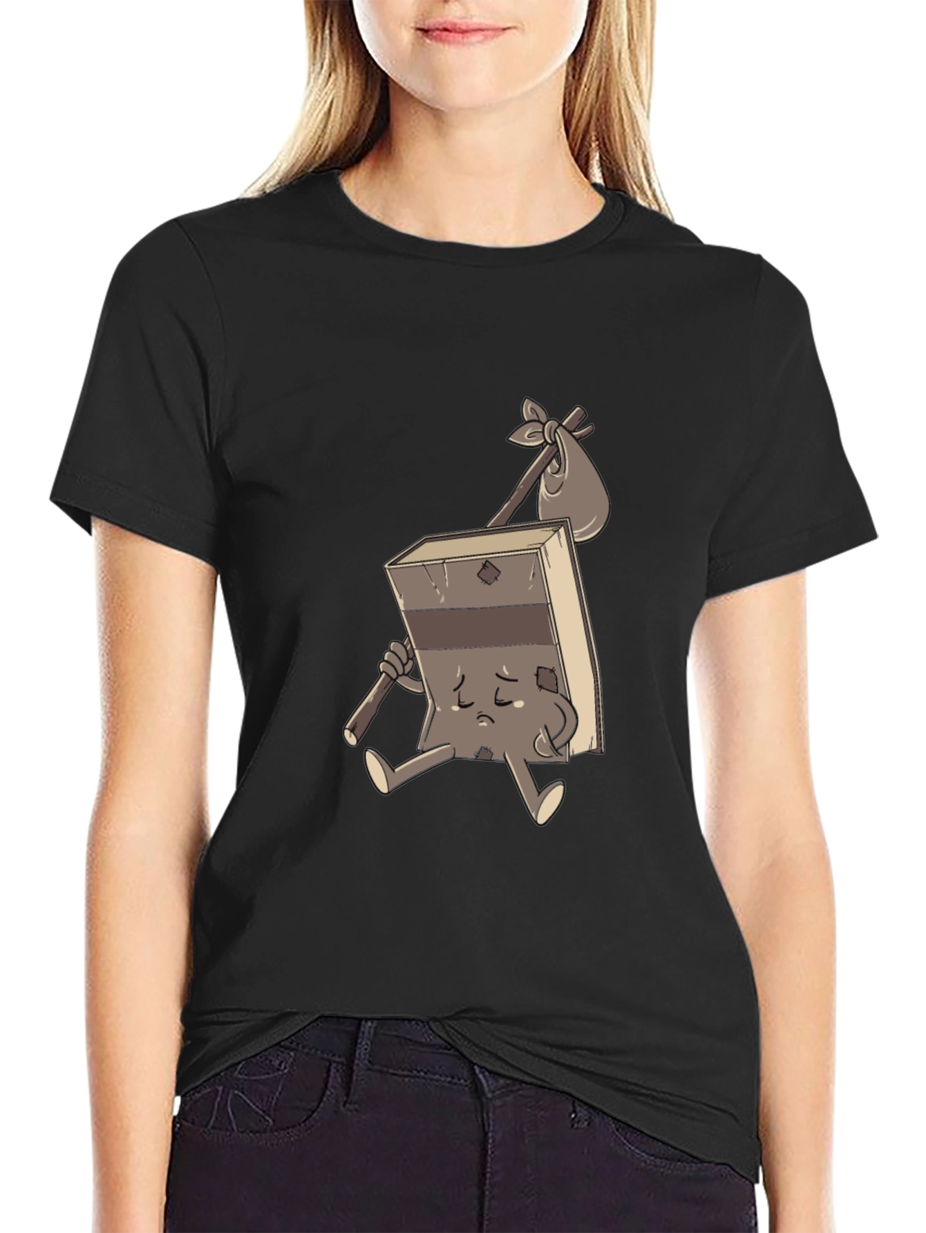 Sad Brownie Cartoon T-Shirt
