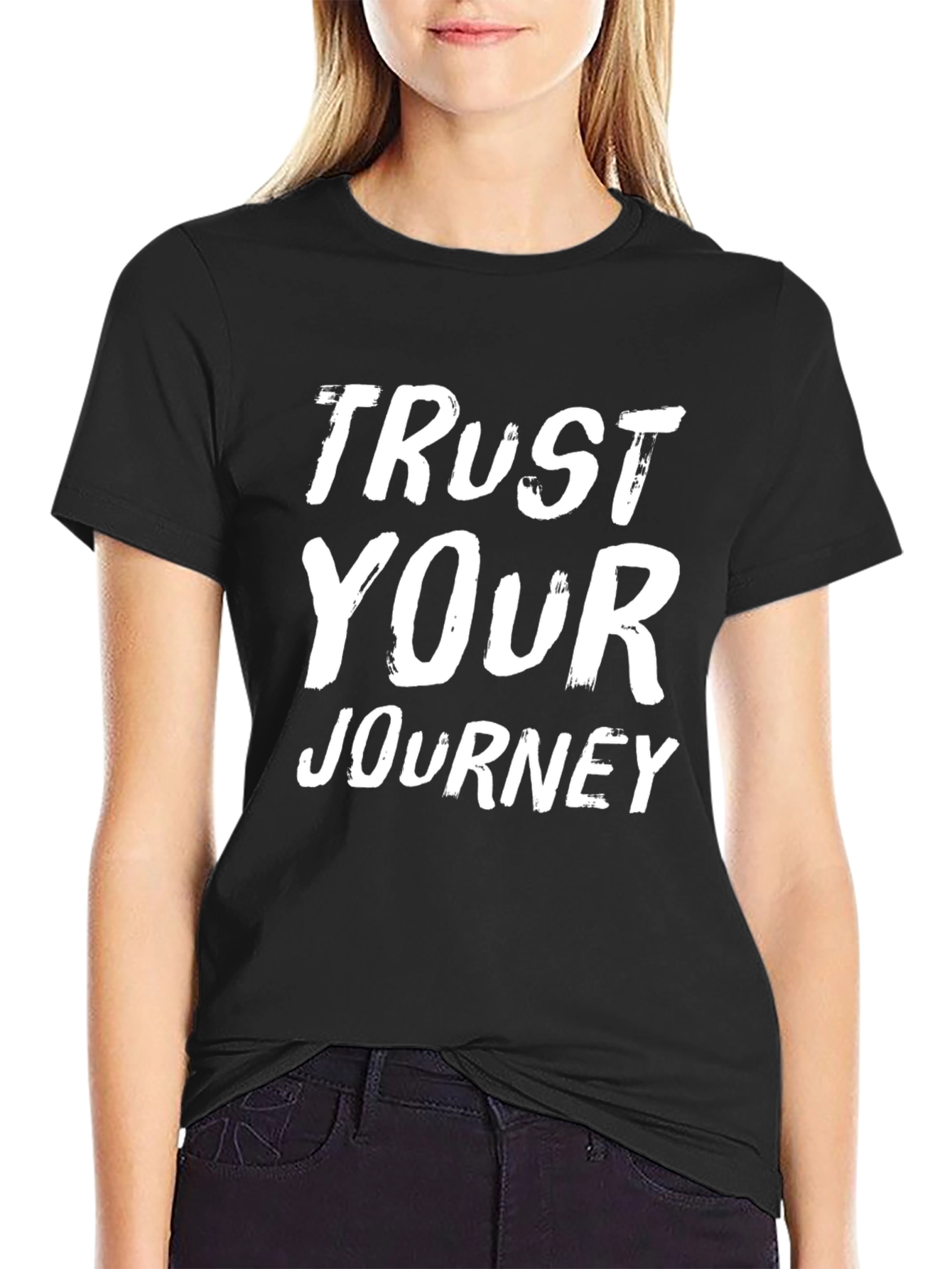 Trust Your Journey Graphic T-Shirt - Black