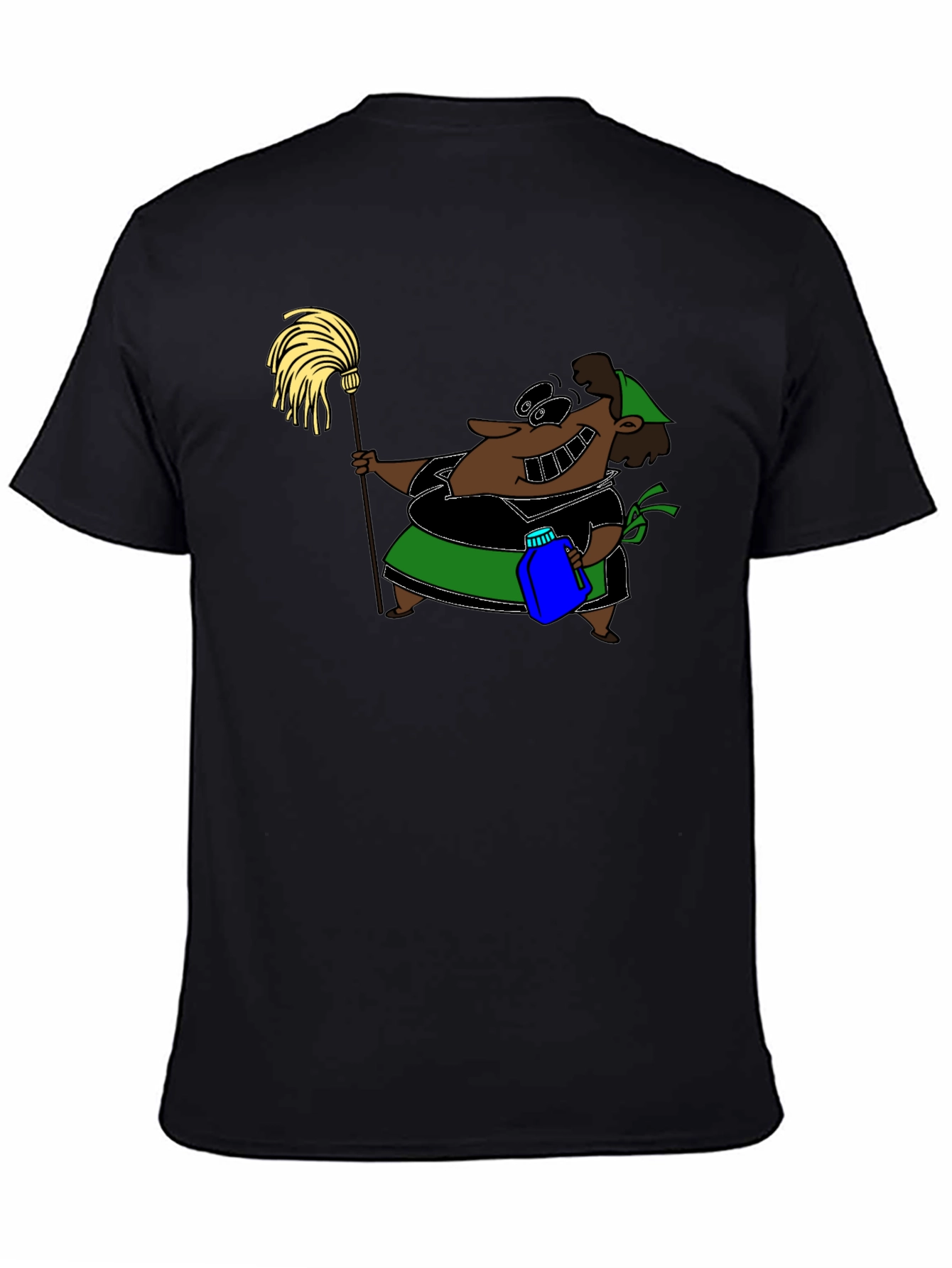 Cartoon Maid T-Shirt - Funny Cleaning Humor