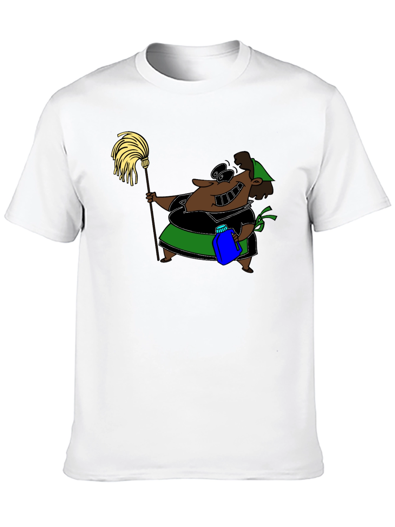 Cartoon Maid T-Shirt - Funny Cleaning Humor
