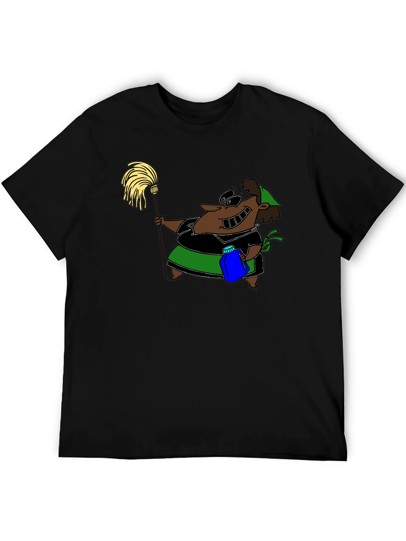 Cartoon Maid T-Shirt - Funny Cleaning Humor