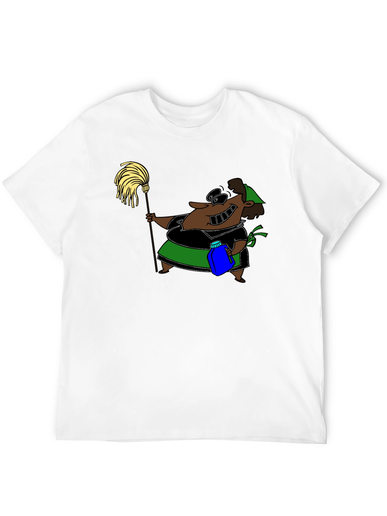 Cartoon Maid T-Shirt - Funny Cleaning Humor