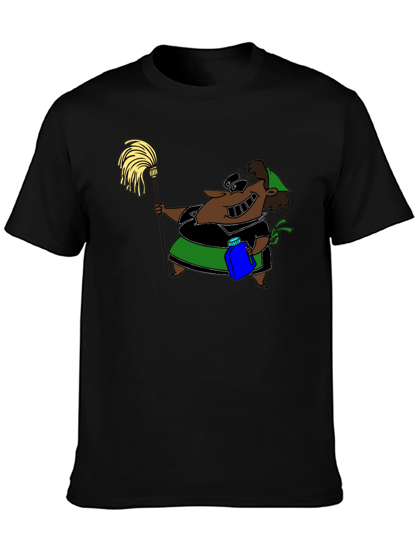 Cartoon Maid T-Shirt - Funny Cleaning Humor