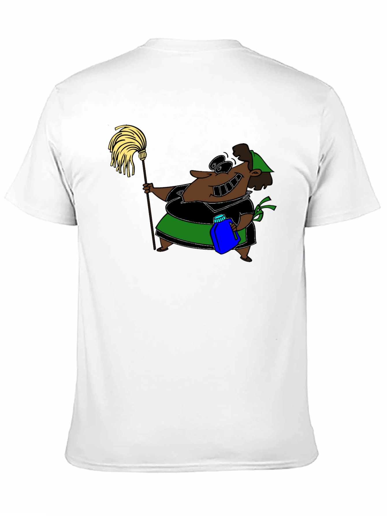 Cartoon Maid T-Shirt - Funny Cleaning Humor