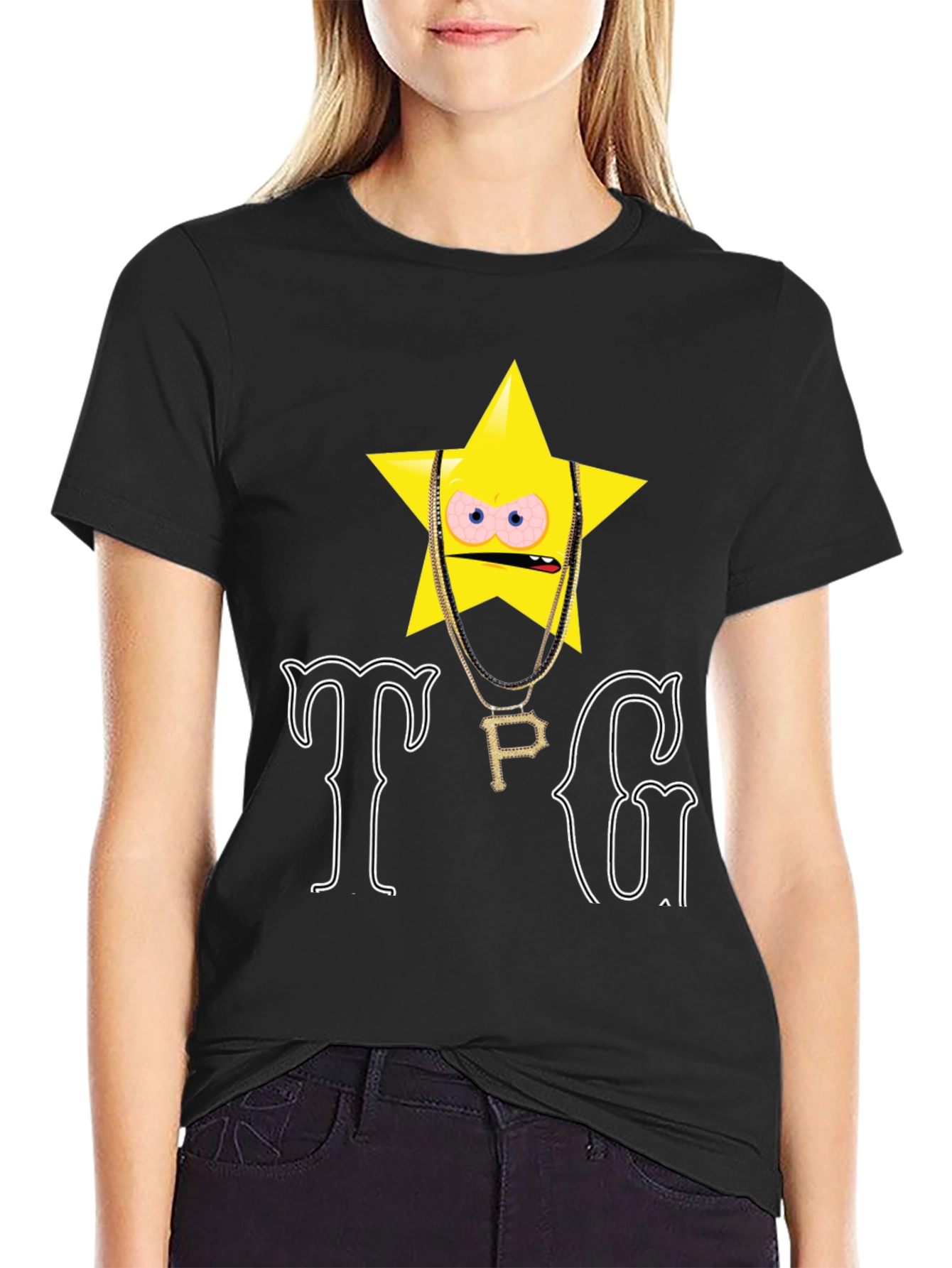 TPG Star Graphic T-Shirt - Black