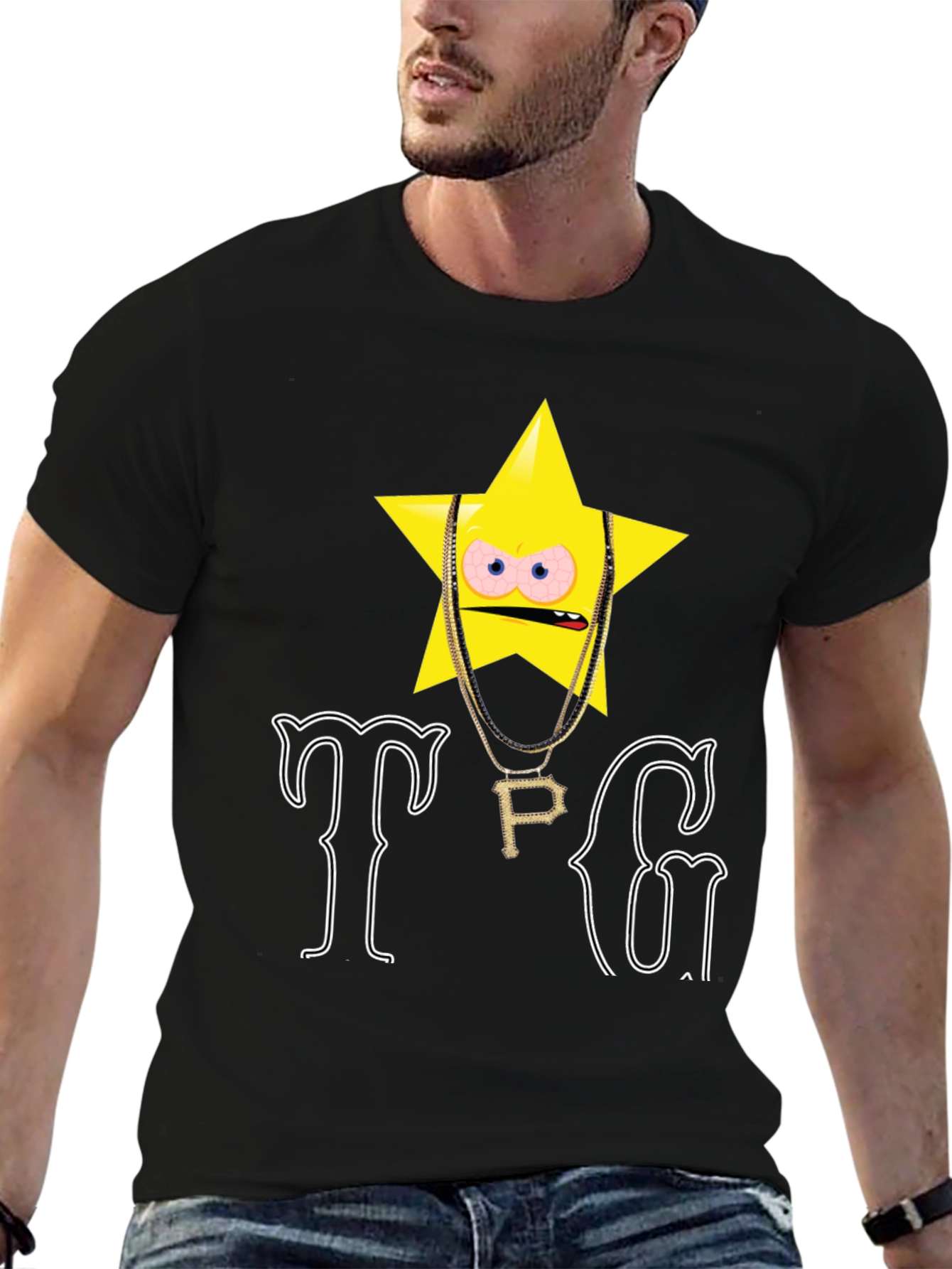 TPG Star Graphic T-Shirt - Black