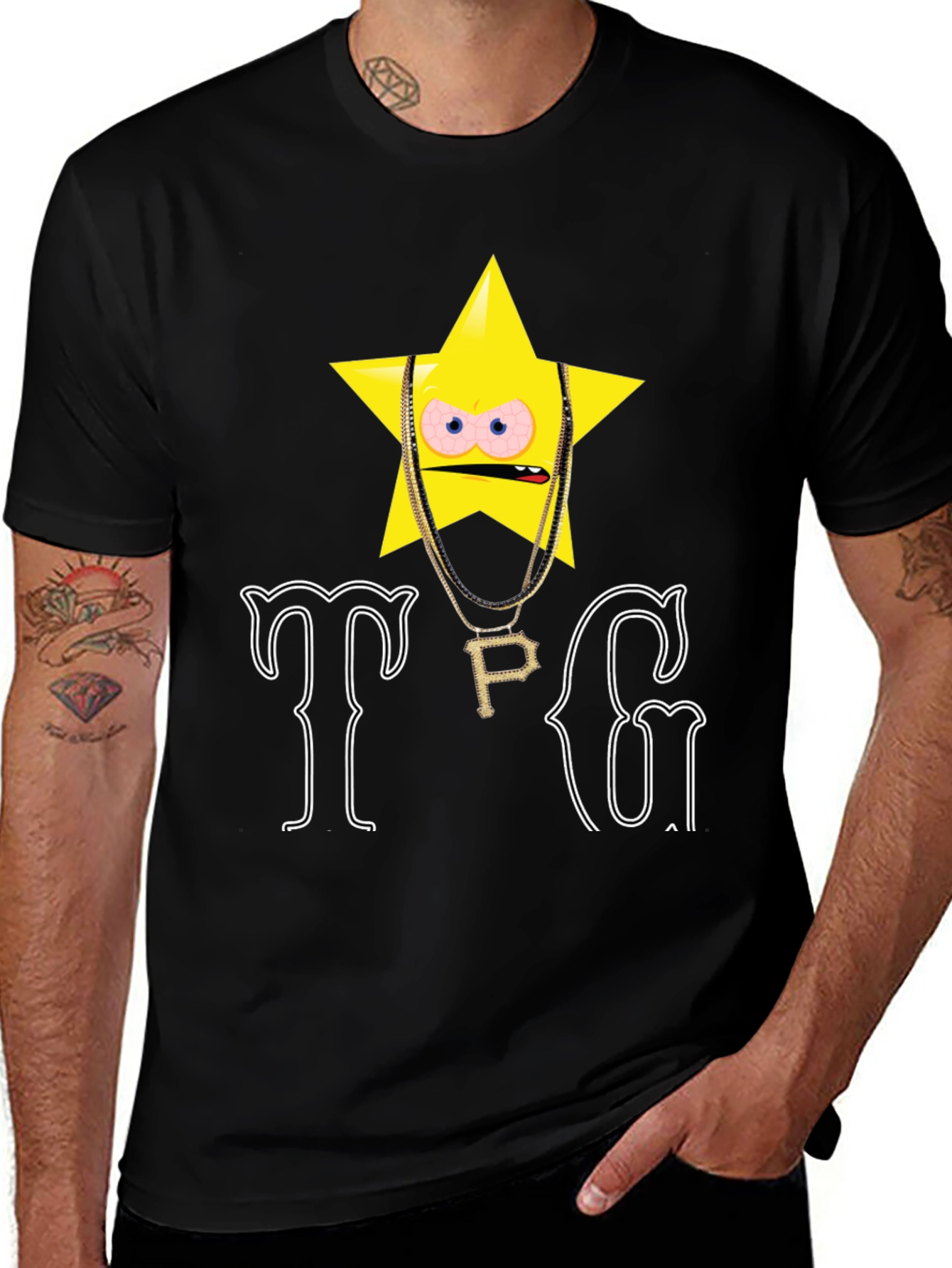 TPG Star Graphic T-Shirt - Black