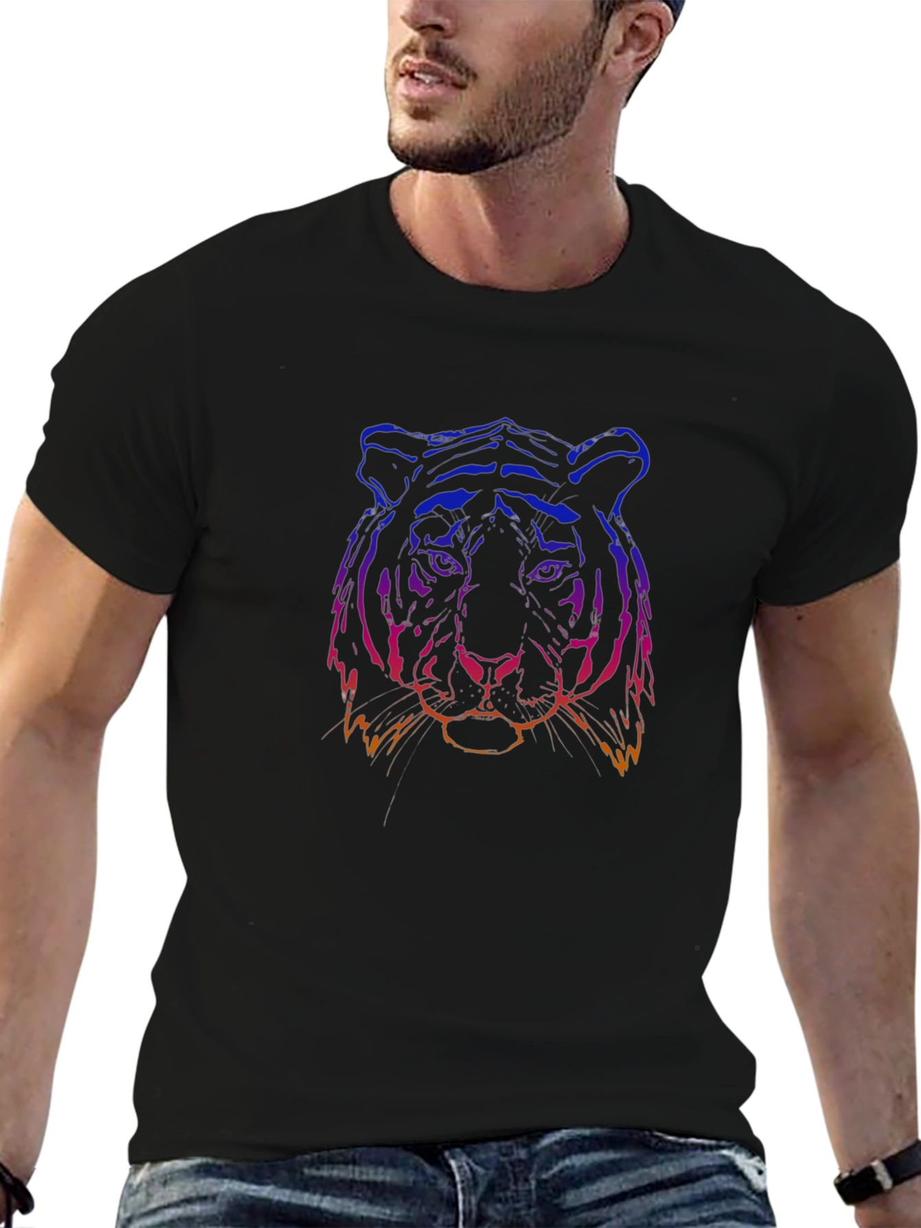 Tiger Graphic Tee - Cool Animal Print T-Shirt