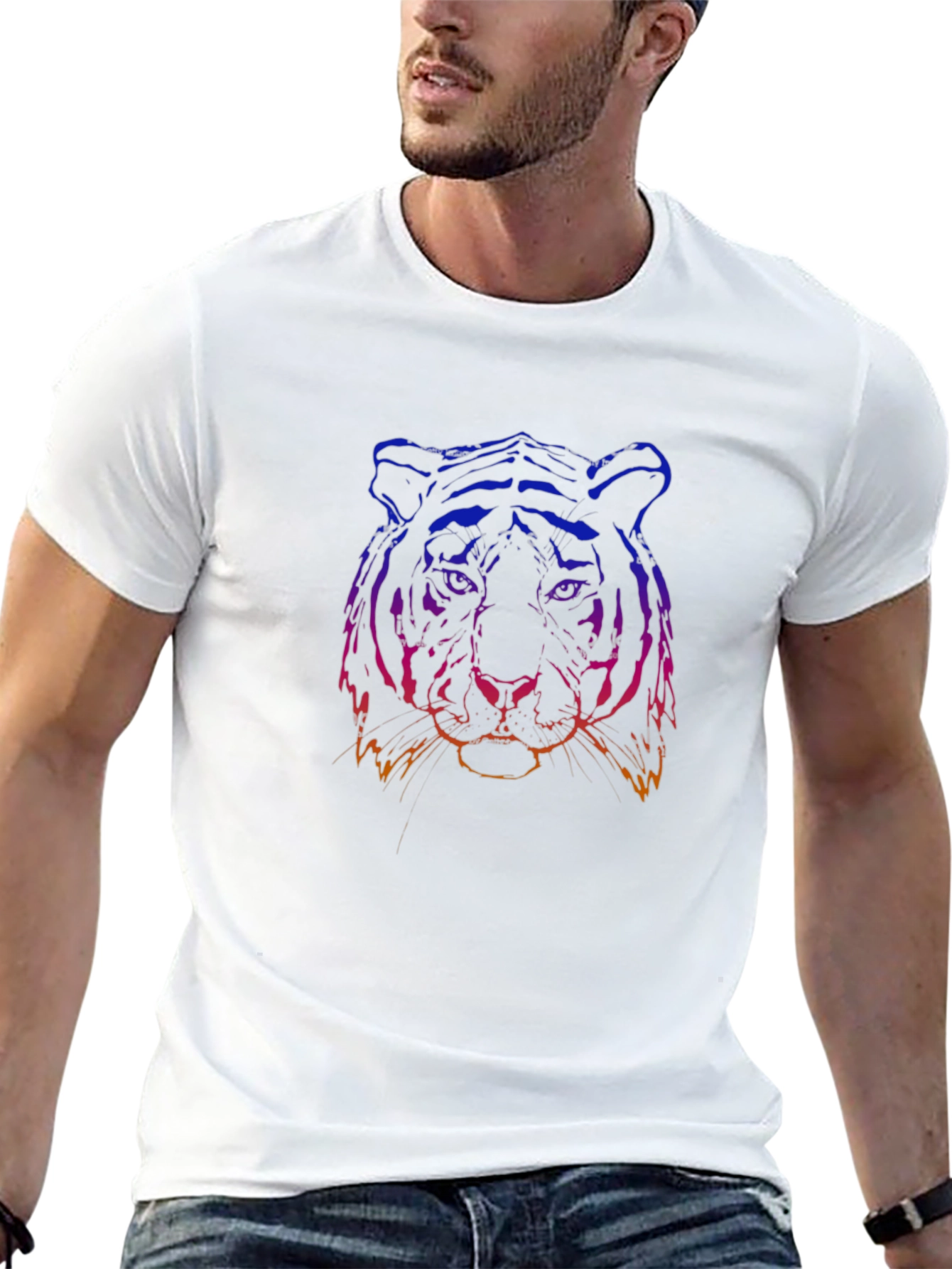 Tiger Graphic Tee - Cool Animal Print T-Shirt