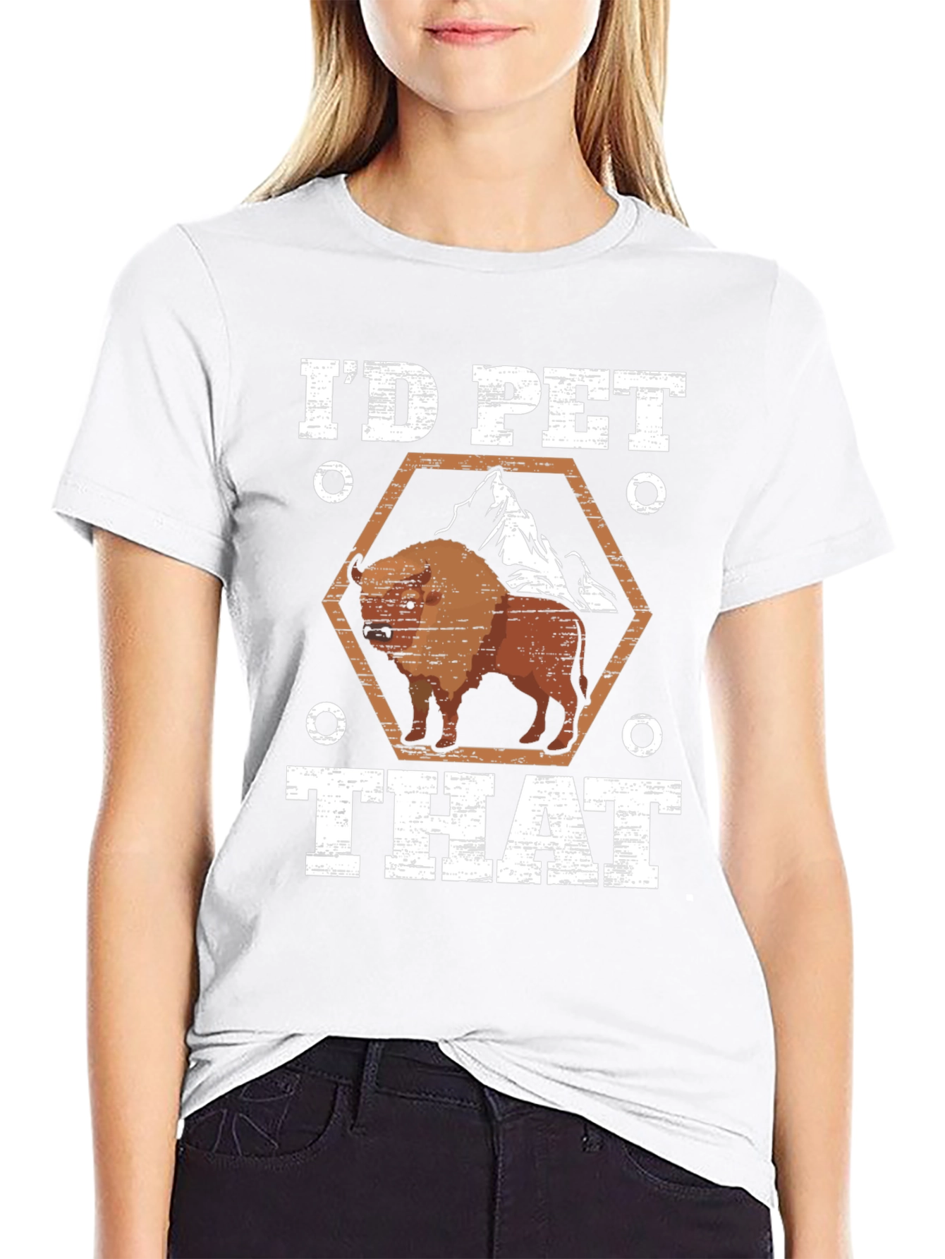 Id Pet That Bison Graphic Tee
