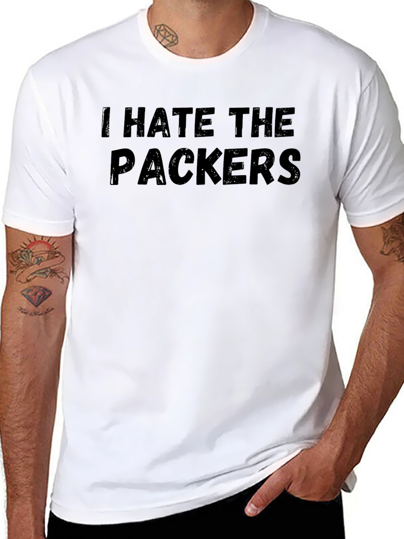 I Hate The Packers T-Shirt - Black