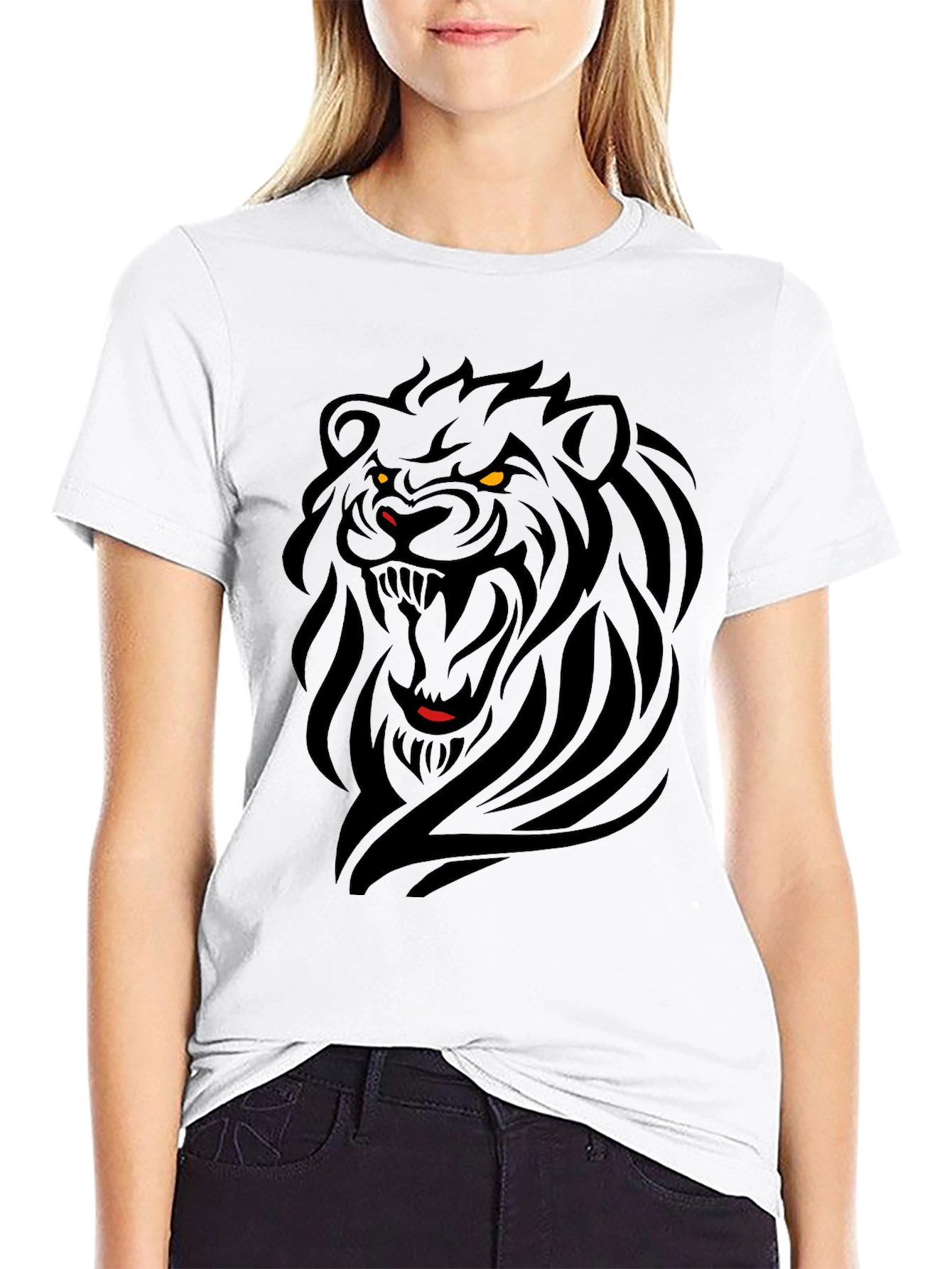 Black Lion Graphic Tee - Fierce Style