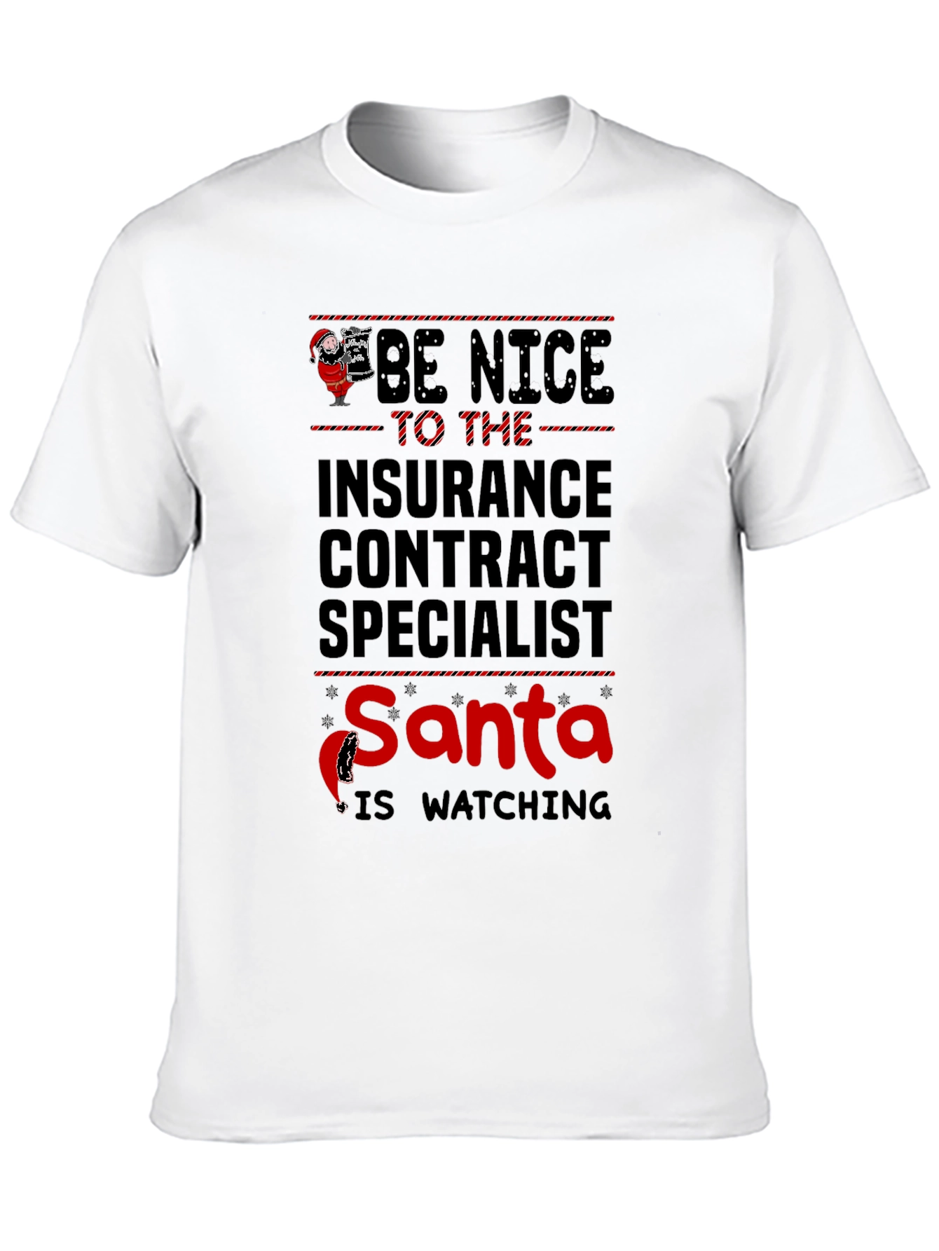 Funny Christmas Insurance Contract Specialist T-Shirt