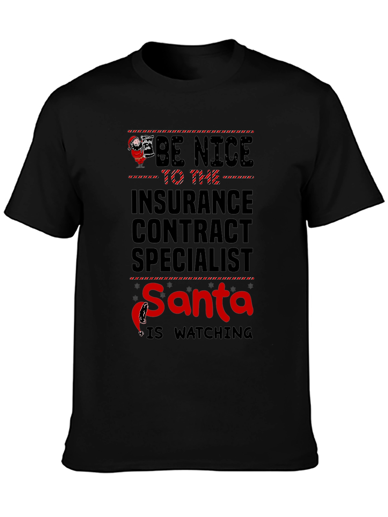 Funny Christmas Insurance Contract Specialist T-Shirt