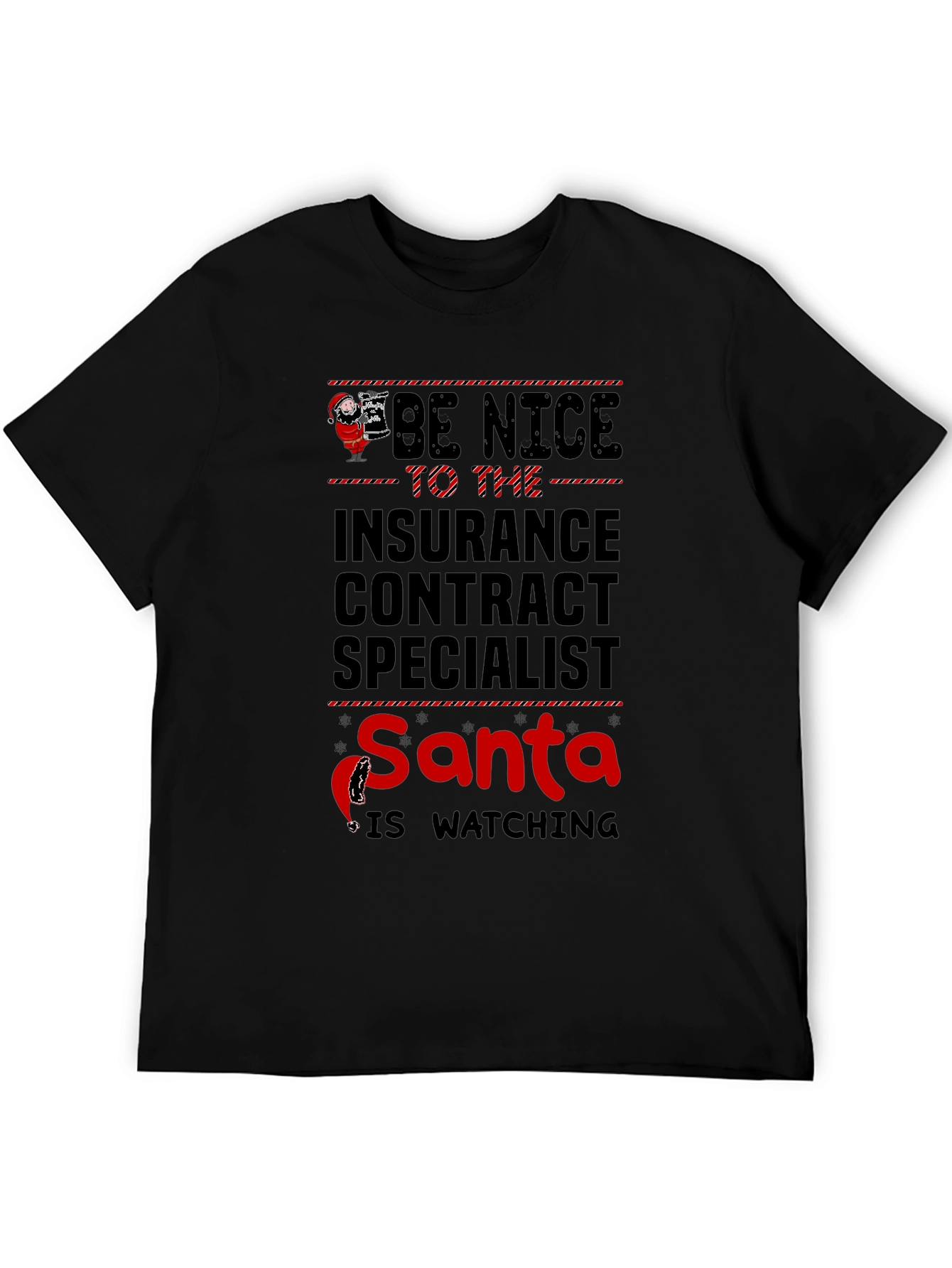 Funny Christmas Insurance Contract Specialist T-Shirt