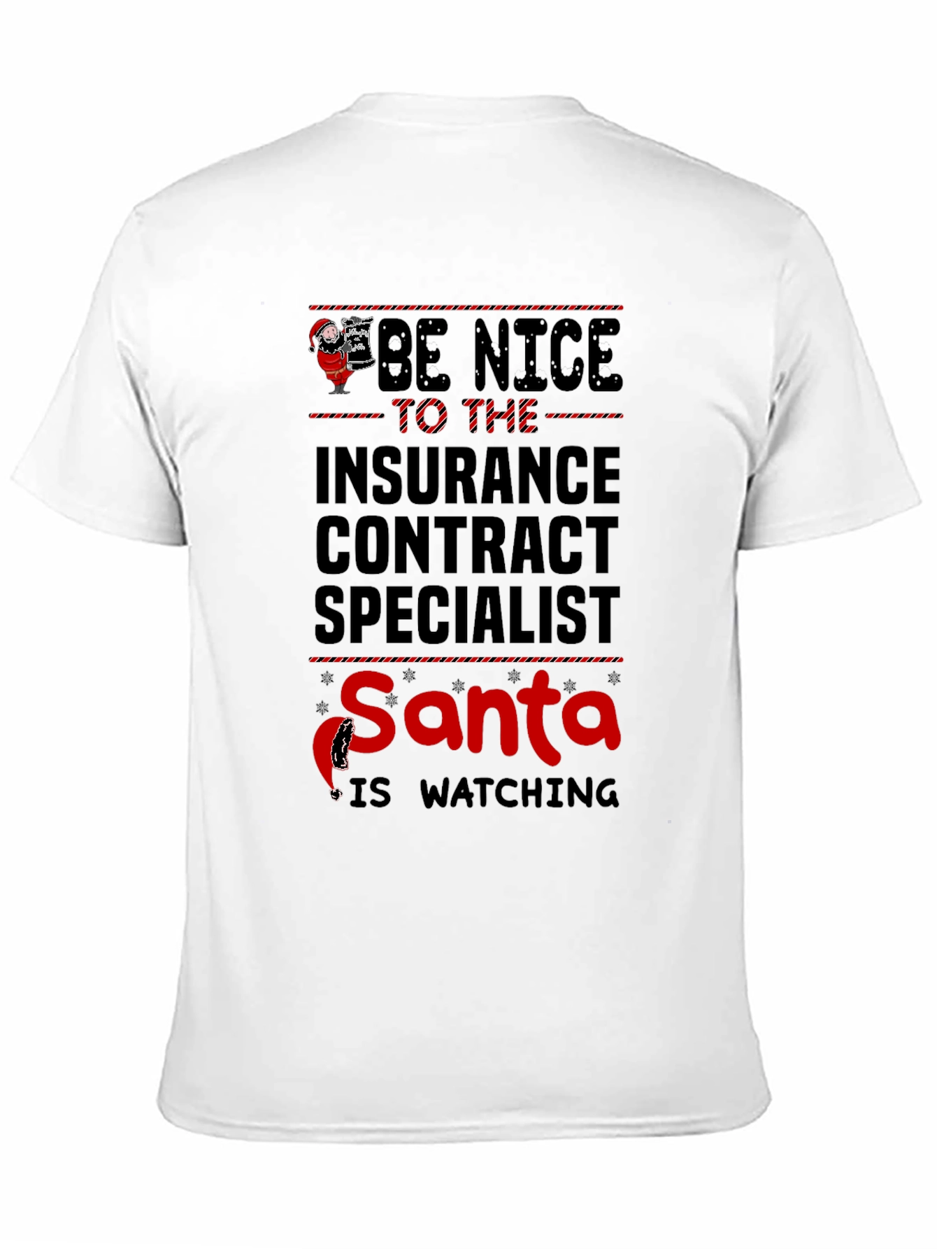 Funny Christmas Insurance Contract Specialist T-Shirt