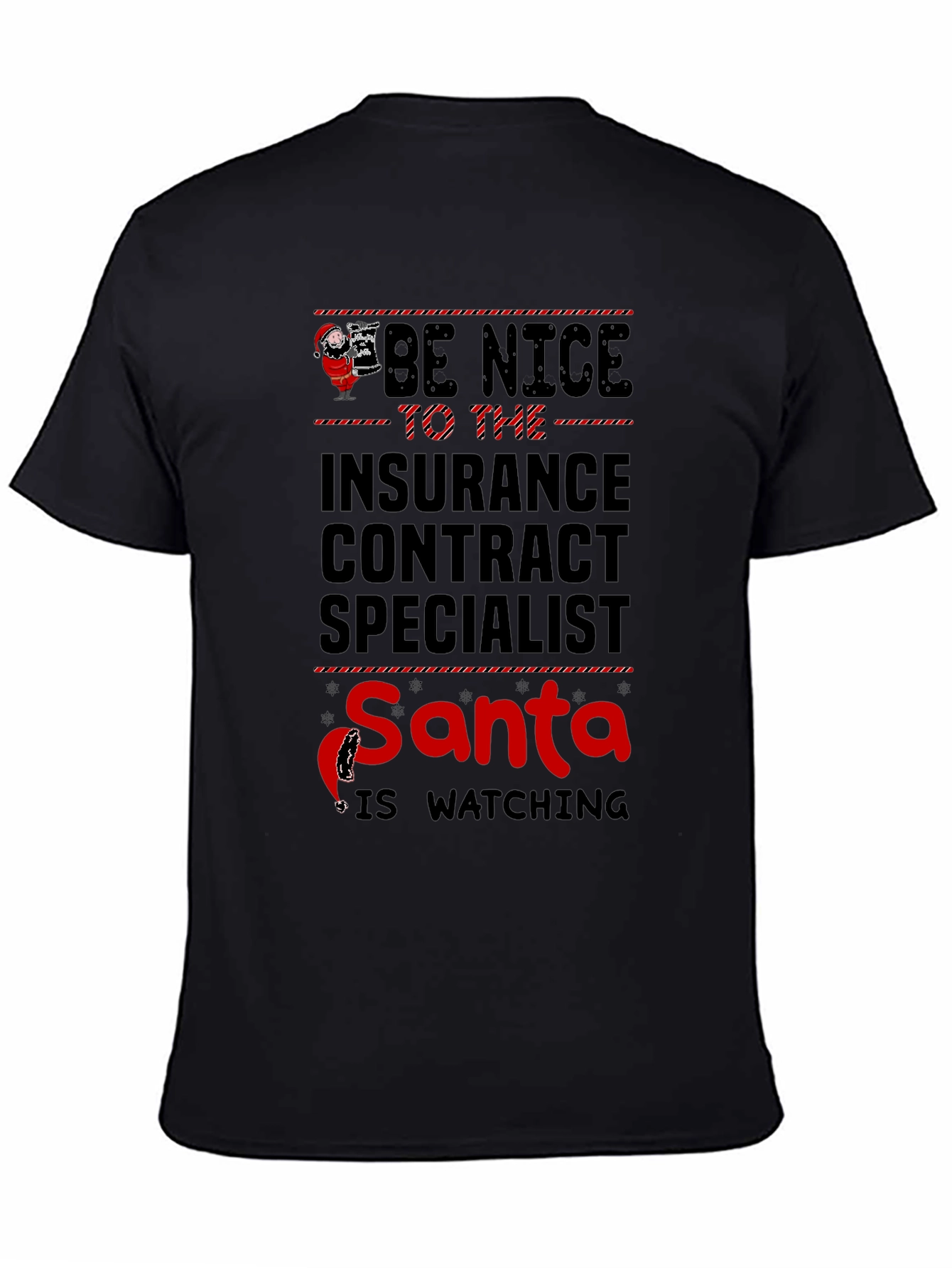 Funny Christmas Insurance Contract Specialist T-Shirt