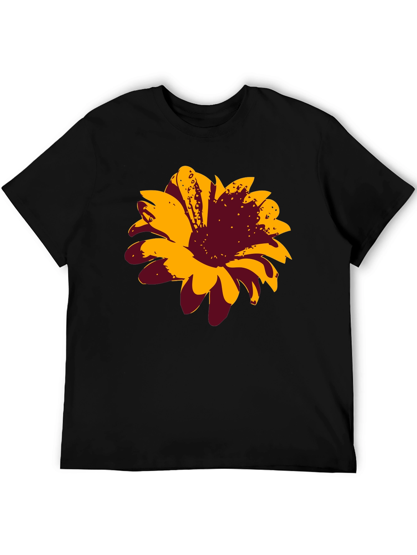 Bold Floral Graphic Tee - Black