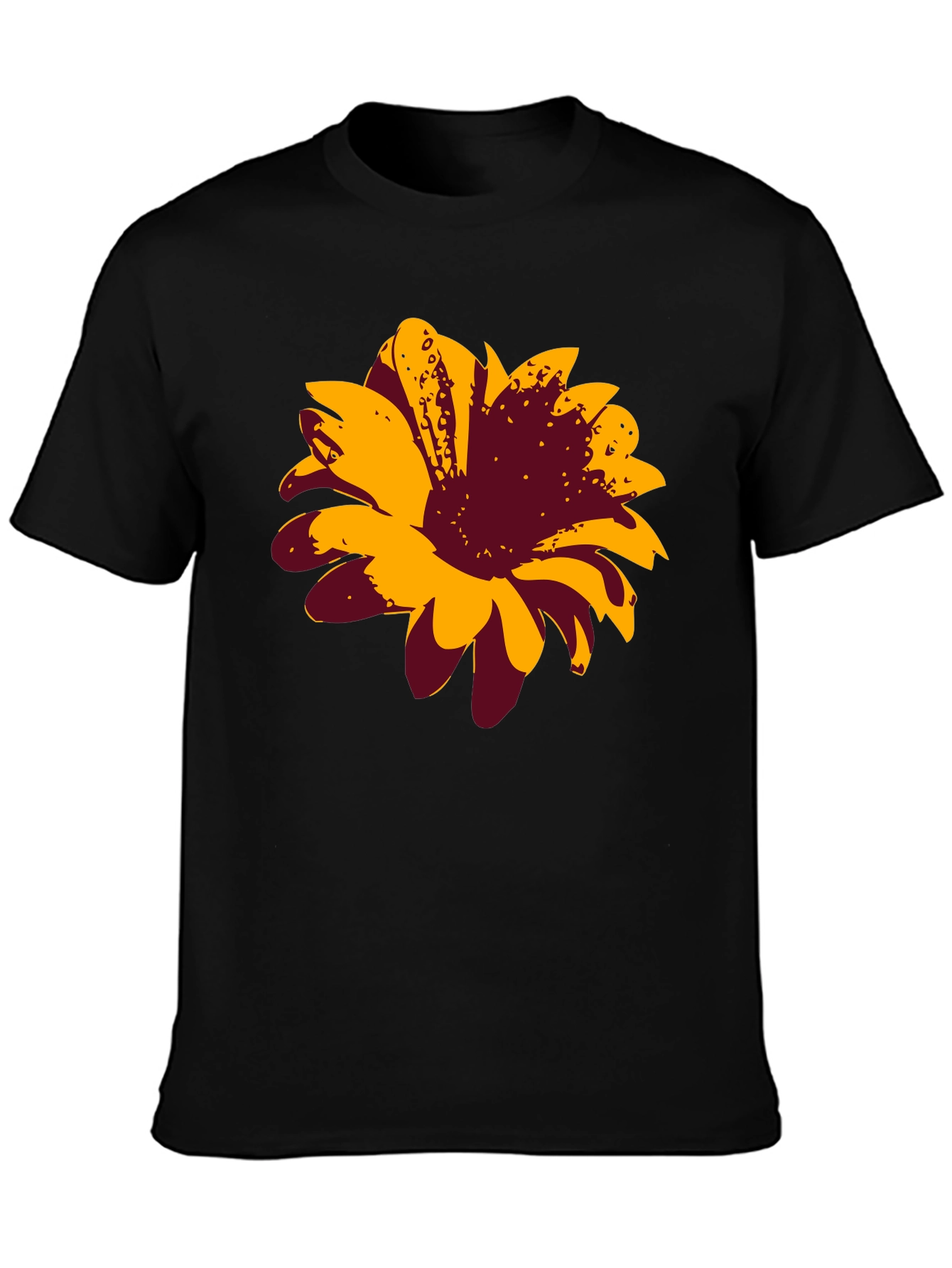 Bold Floral Graphic Tee - Black