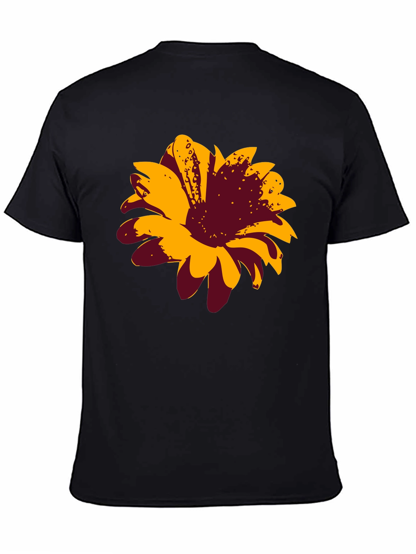 Bold Floral Graphic Tee - Black
