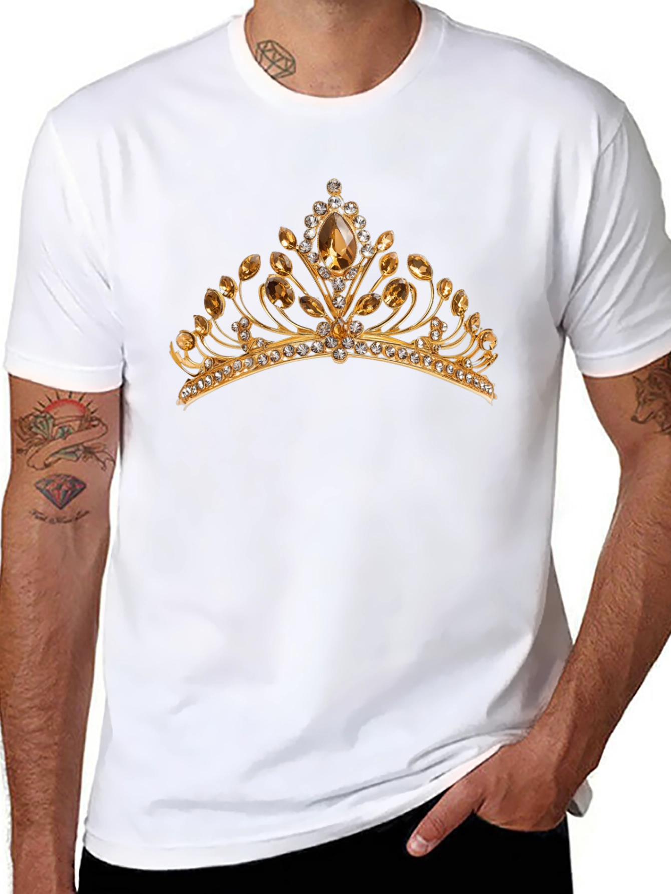 Gold Crown Graphic Black T-Shirt